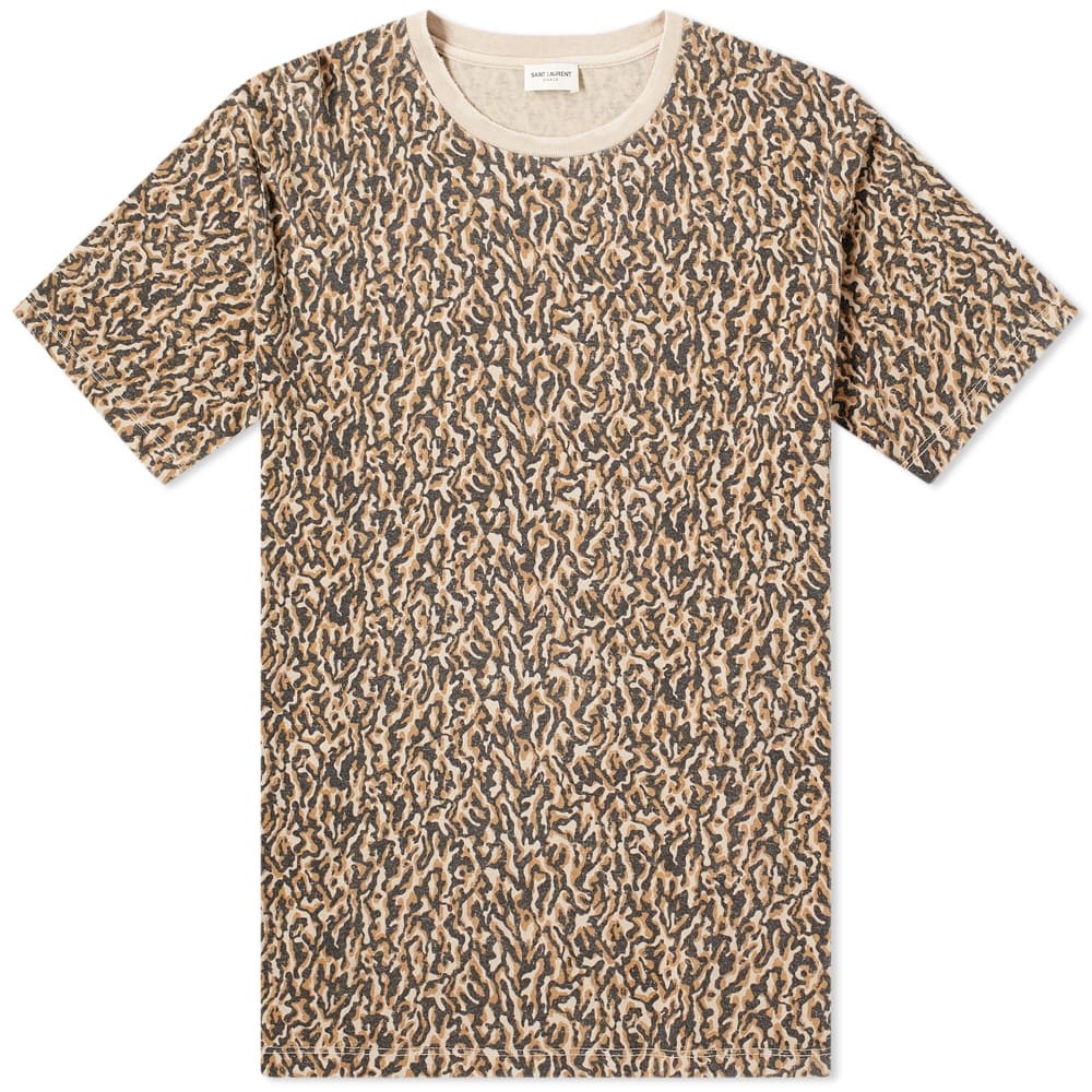 Saint Laurent Washed Leopard Tee - 1