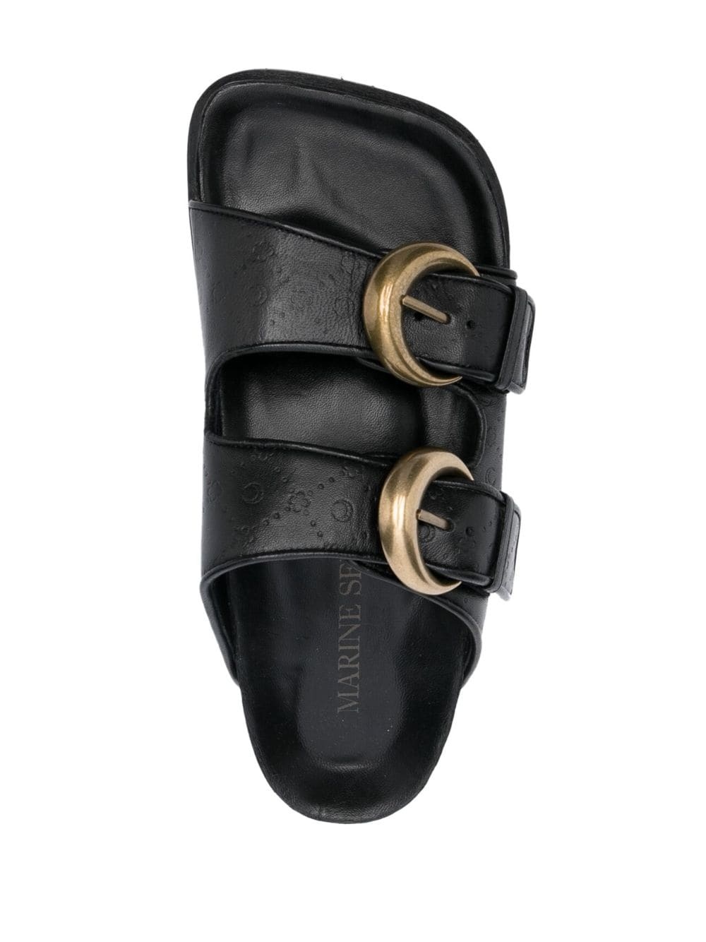 logo-debossed leather sandals - 4