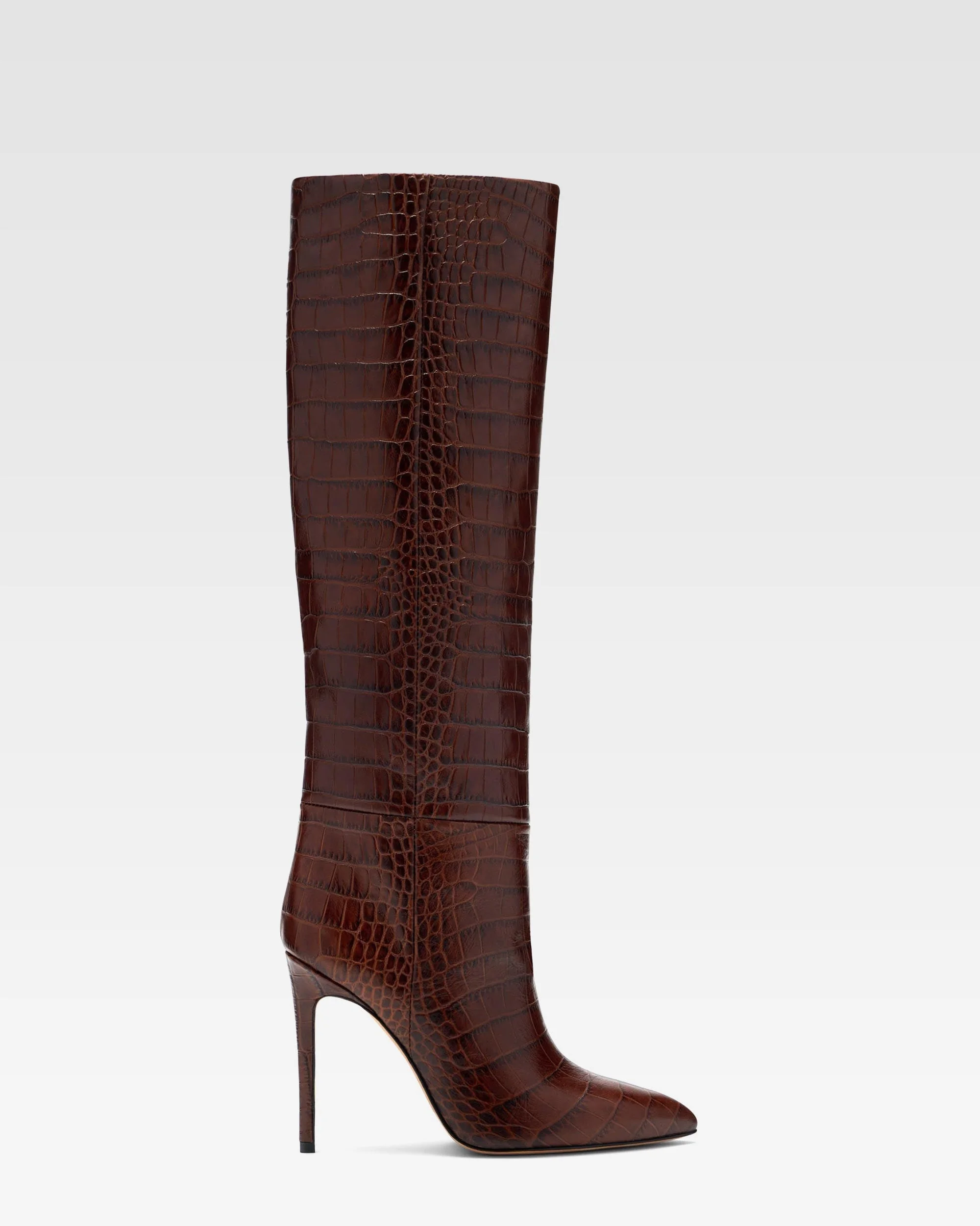 Croc-effect leather boot - 1