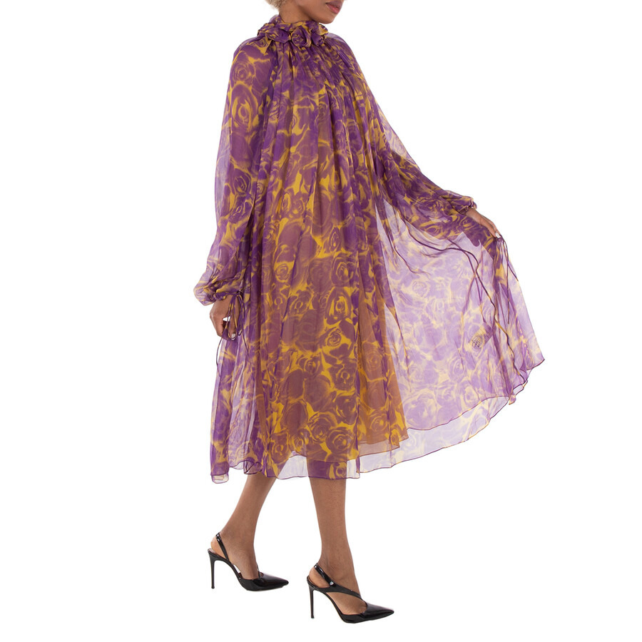 Burberry Rose Print Silk Dress - 6