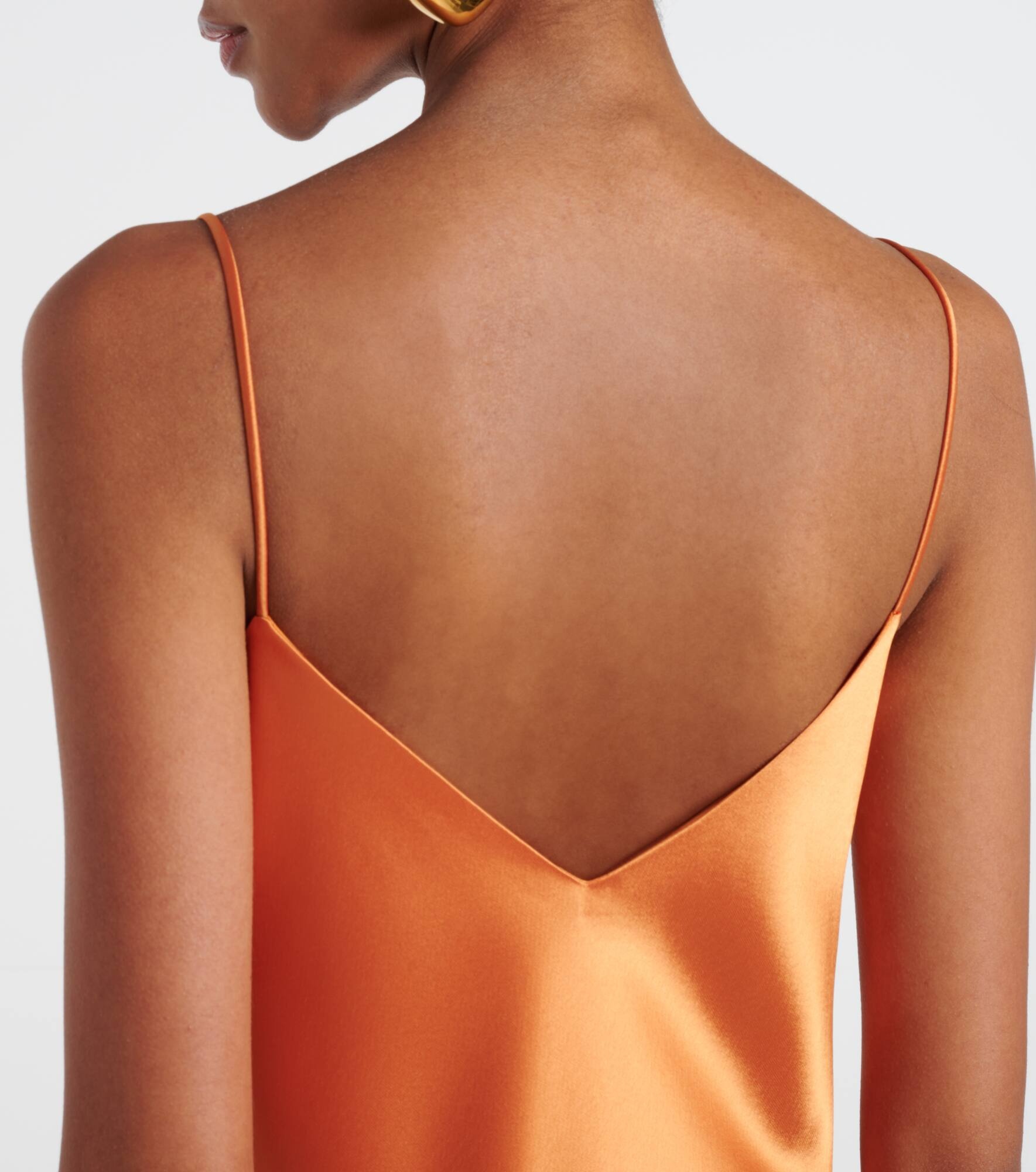 Provence satin slip dress - 5