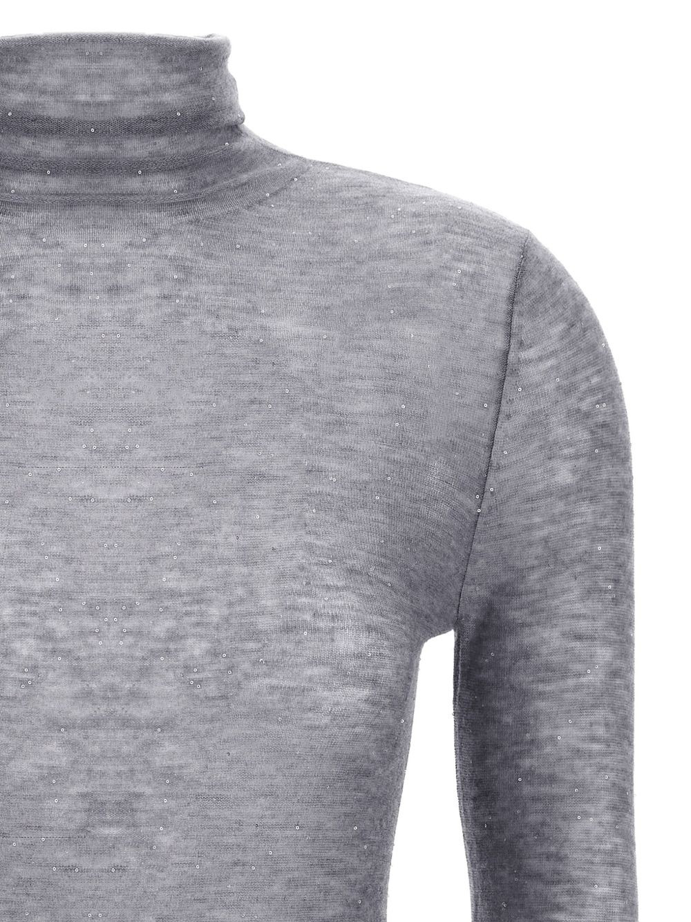 sequin-appliqué turtleneck sweater - 3