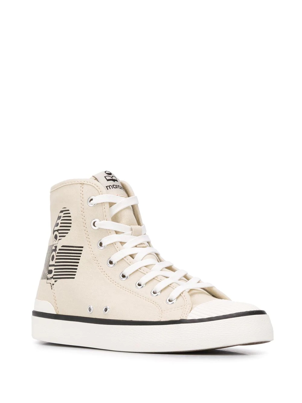 logo-print canvas sneakers - 2