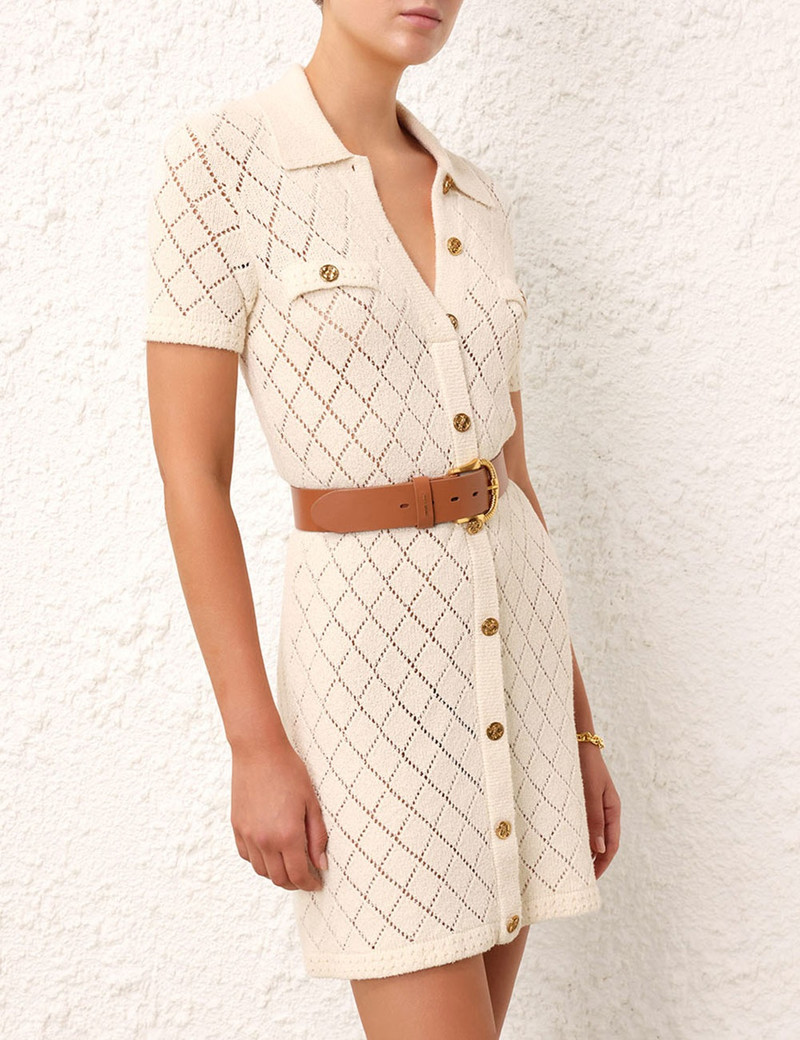 Zimmermann TWISTED BUCKLE LEATHER BELT 40 outlook