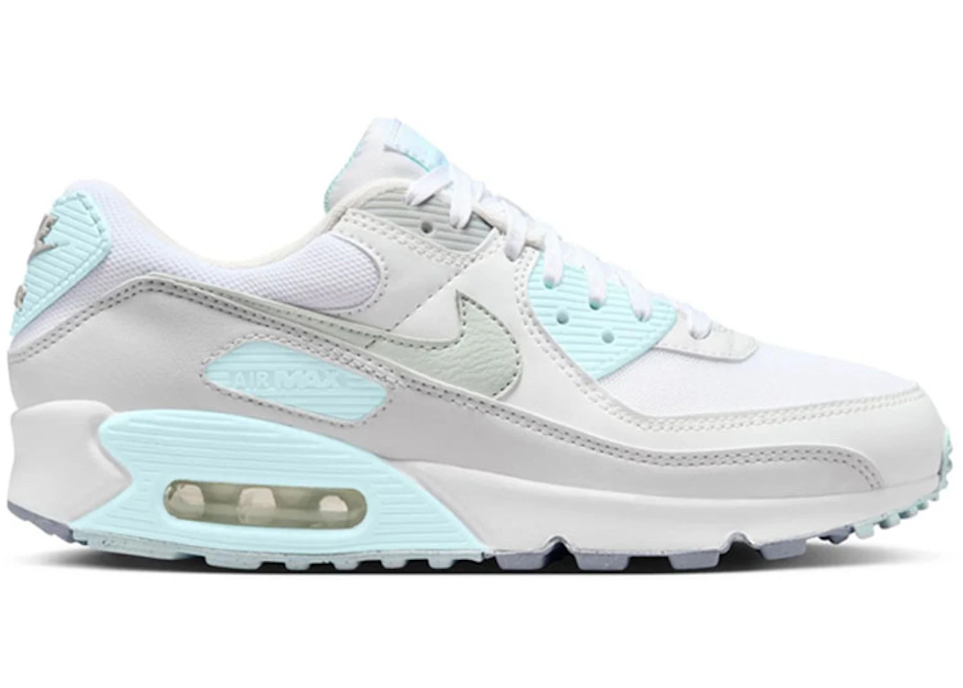 Nike Air Max 90 White Glacier Blue (Women's) - 1