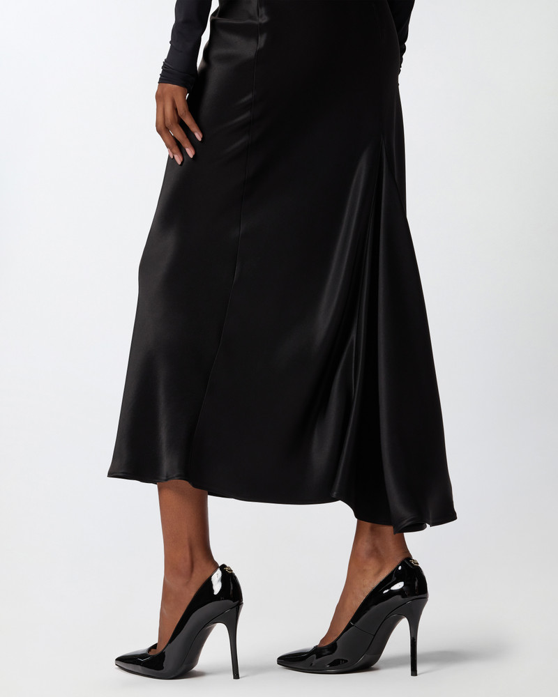 LONG SATIN SKIRT 5