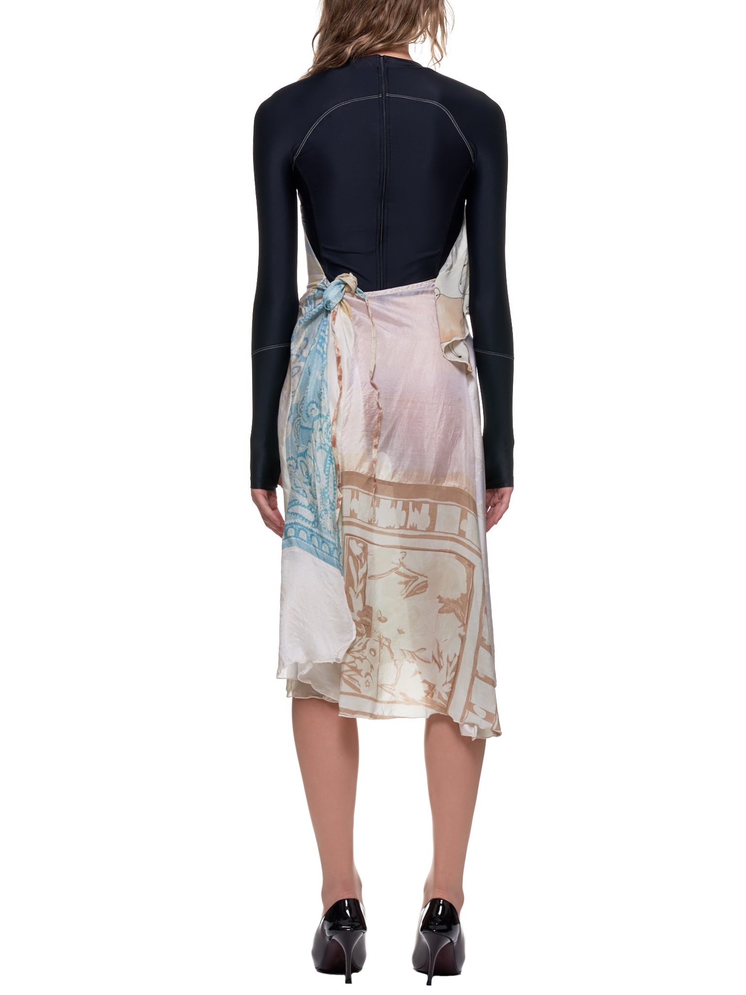 ワンピース Marine Serre Upcycled Silk Scarves Draped Dress WDR029A_RED_T36_1.png?v=1741622485