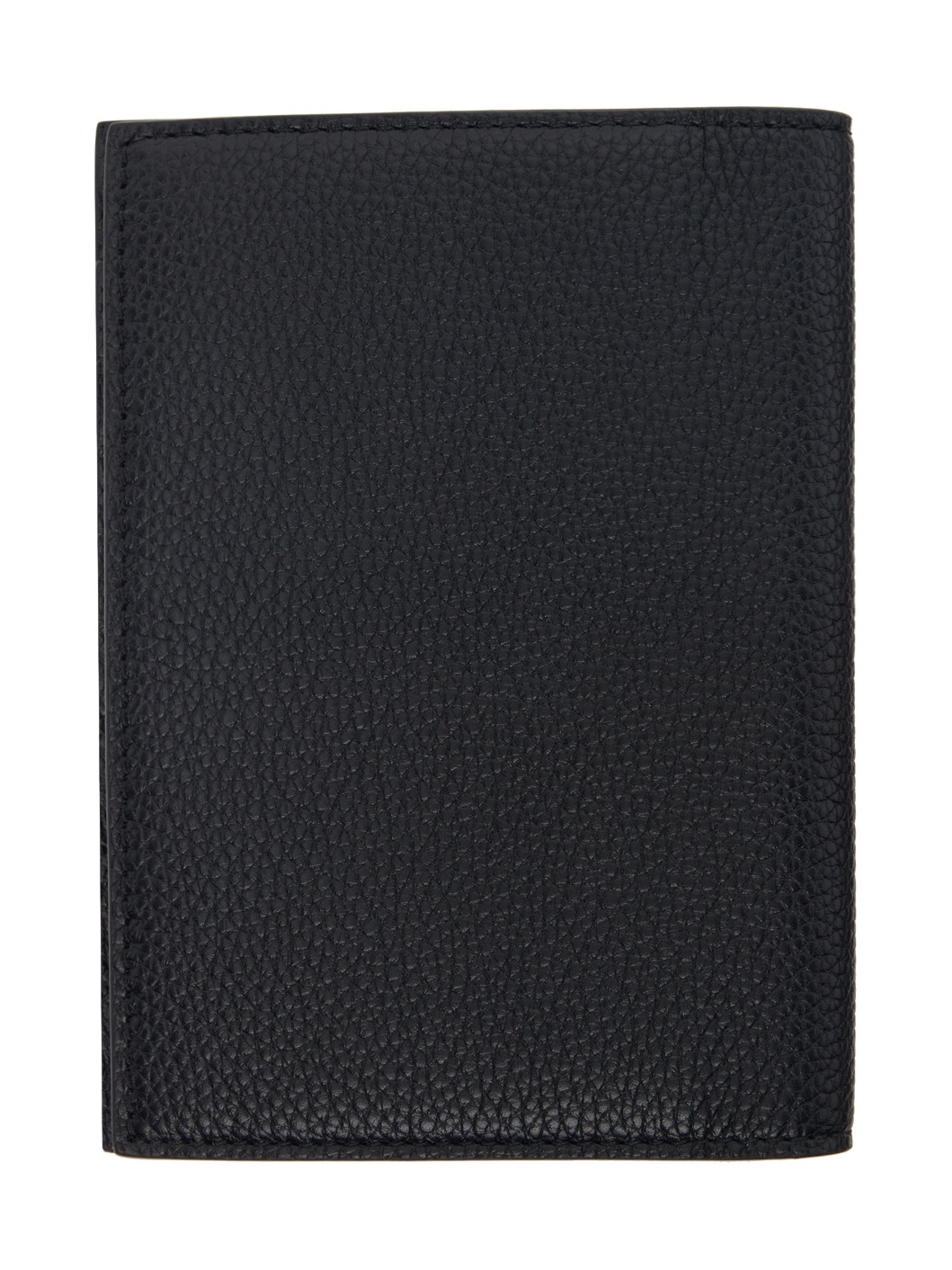 Black Soft Grain Leather T Line Passport Holder - 2