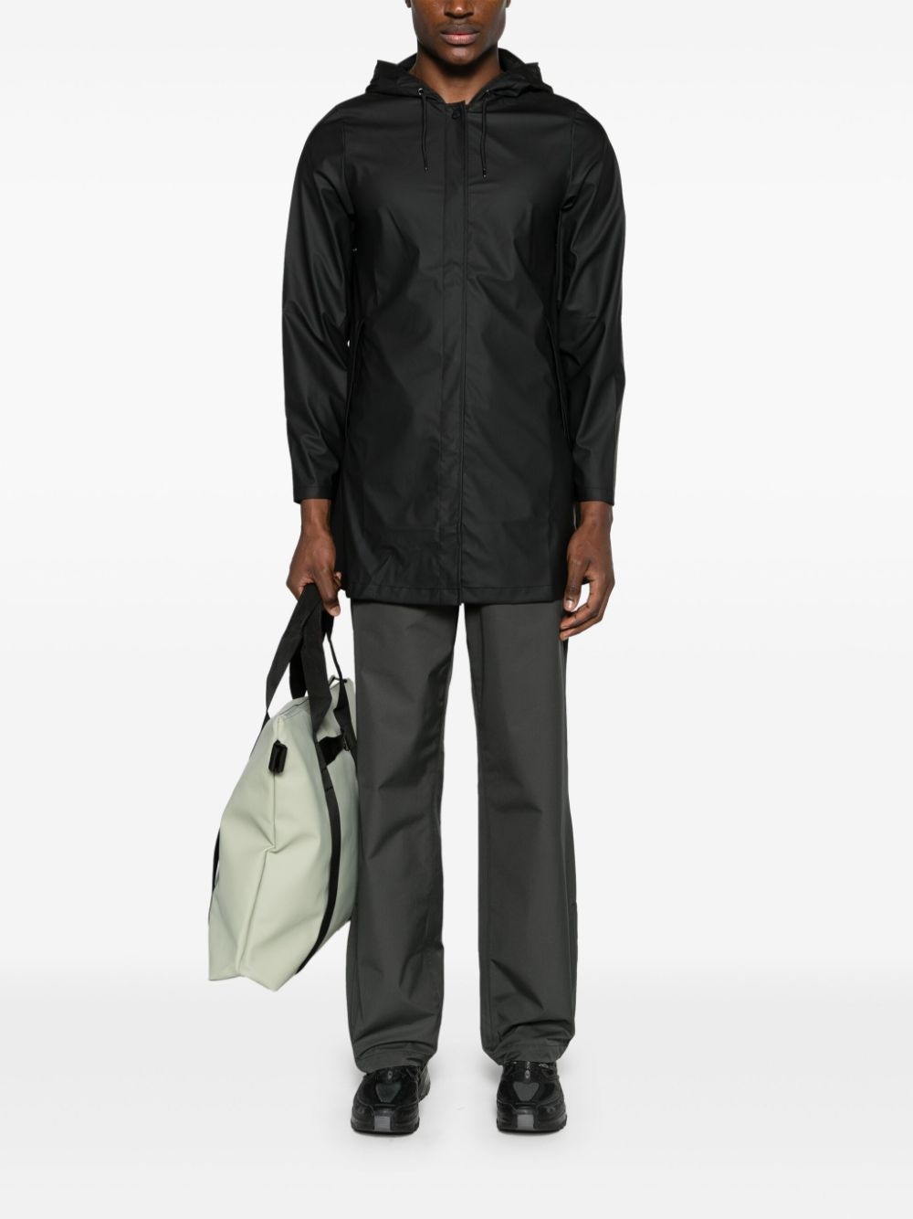 button-up hooded parka - 3