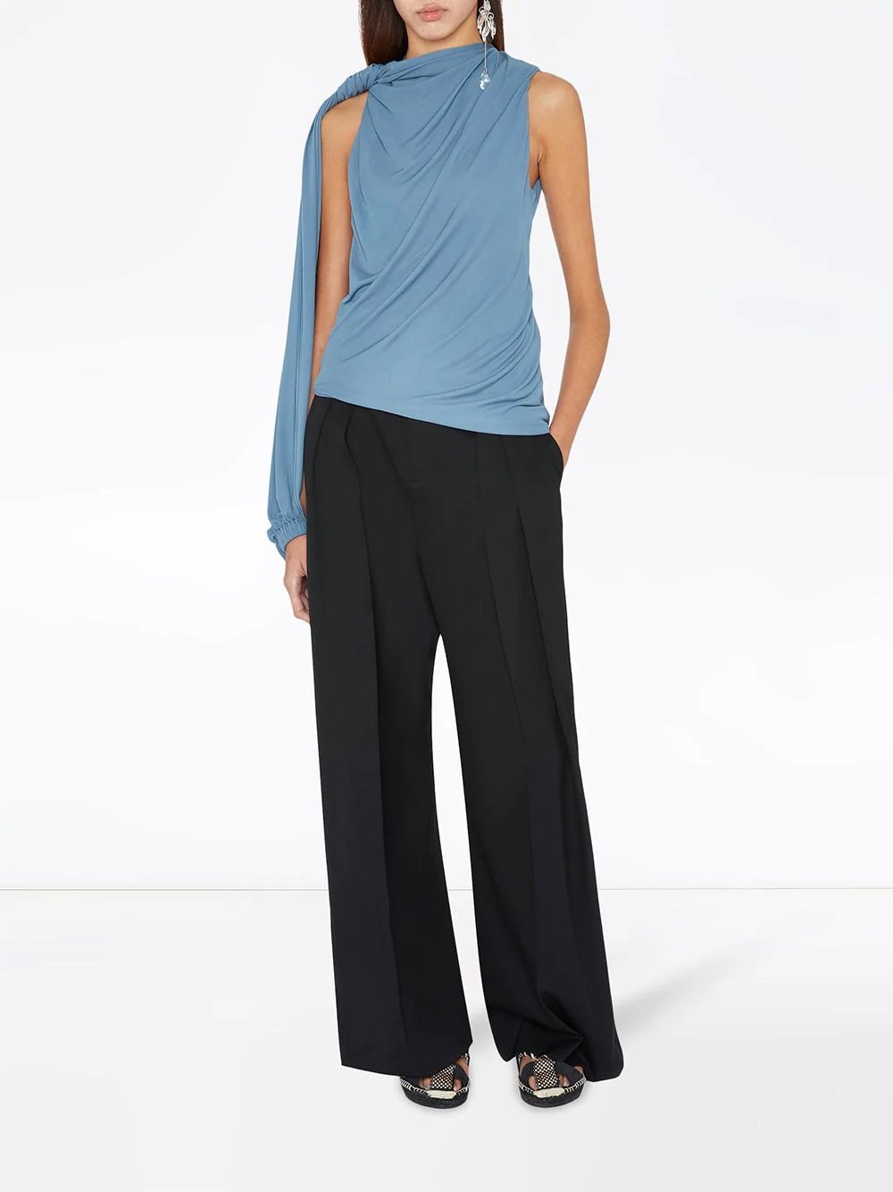 buckled wide leg trousers - 2