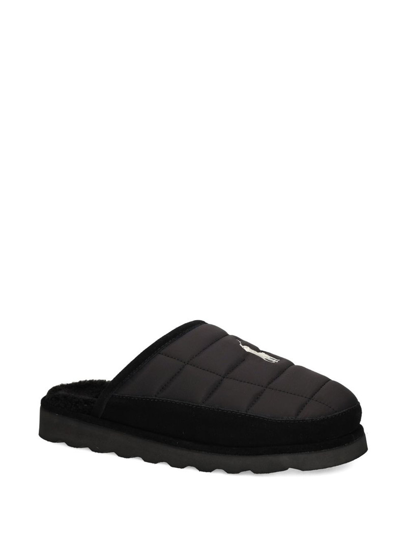 Polo Ralph Lauren Reade suede-trim slippers outlook