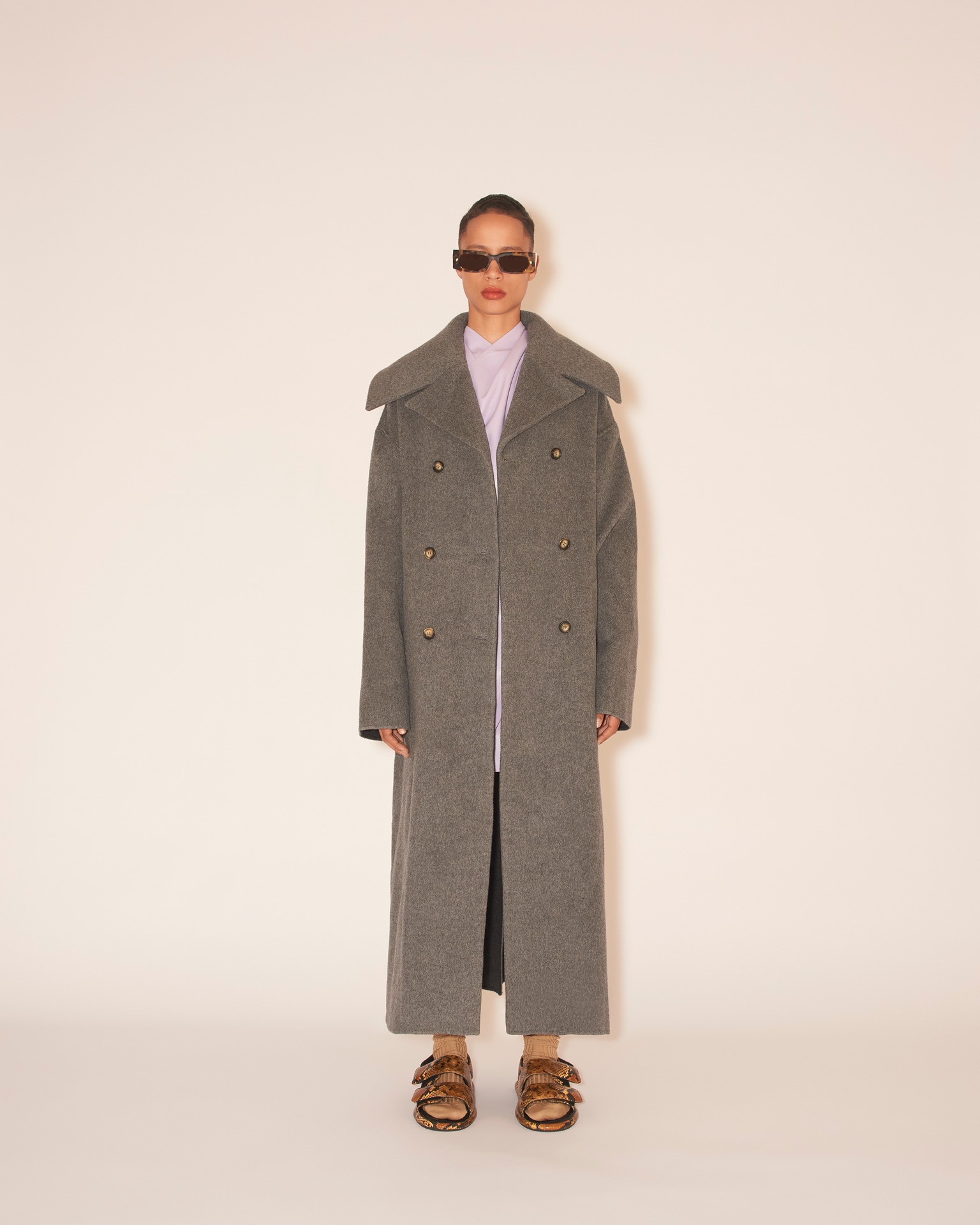 MILMA - Belted coat - Grey/charcoal - 3