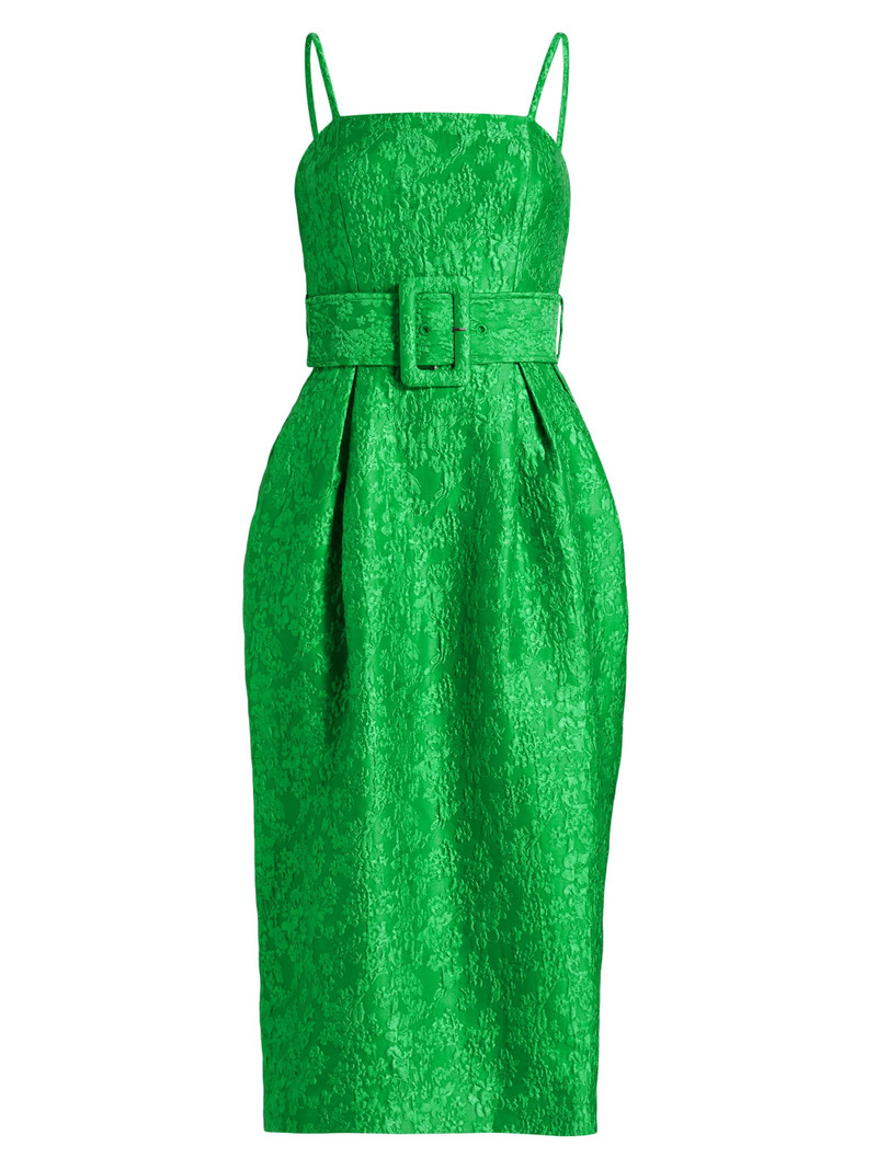 Women's Artichoke Belted Cocktail Dress - Emerald 1