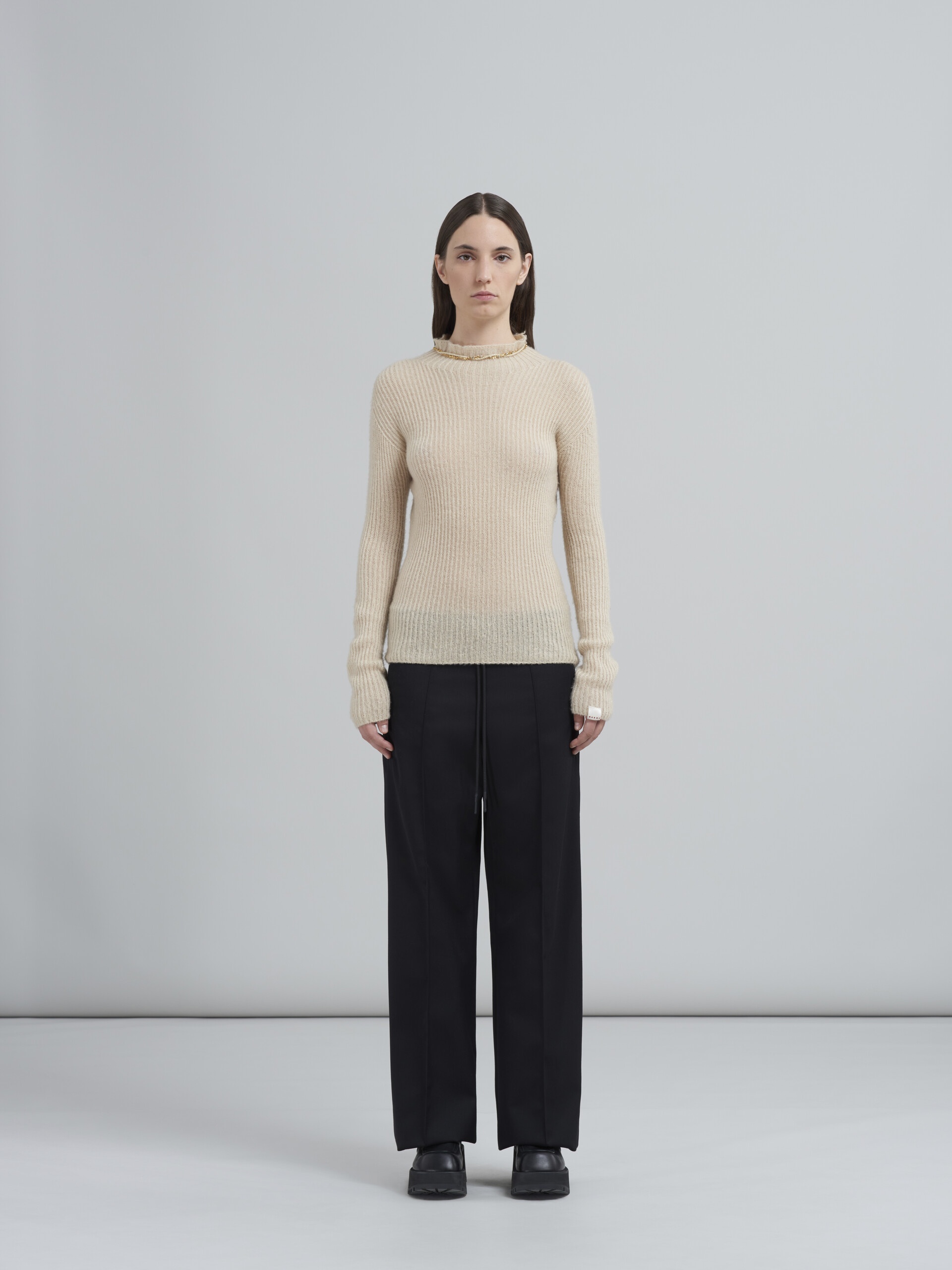 YARN-DYED  WOOL GABARDINE TROUSERS - 2