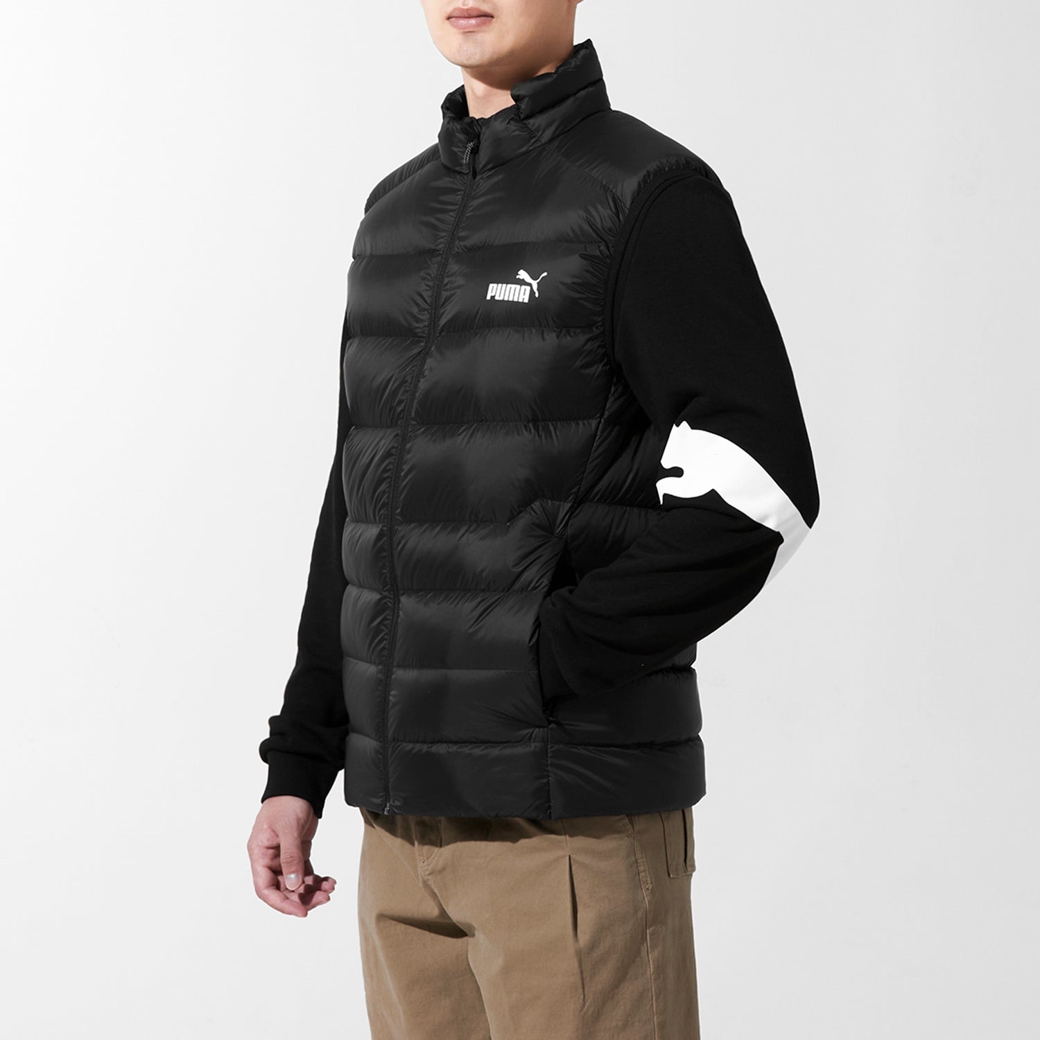 PUMA Logo Down Vest 'Black' 534541-01 - 5