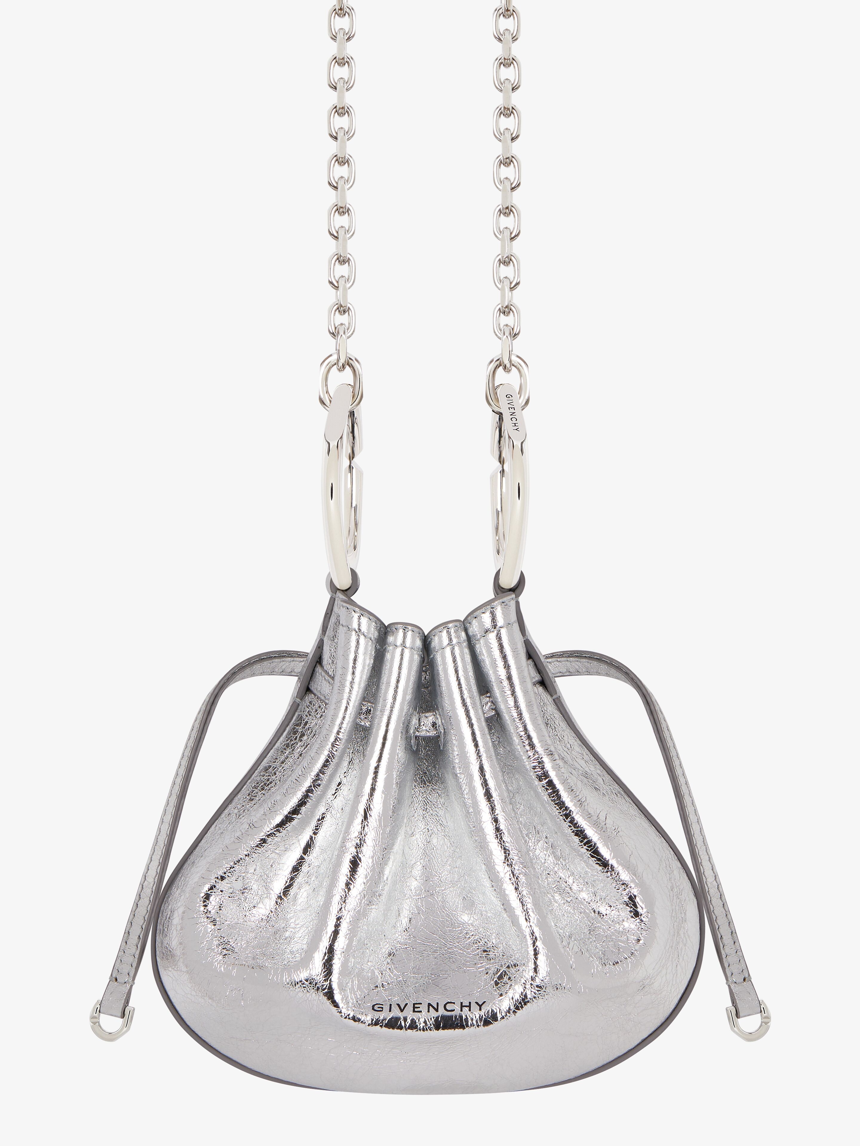 MINI PUMPKIN BAG IN LAMINATED LEATHER - 6