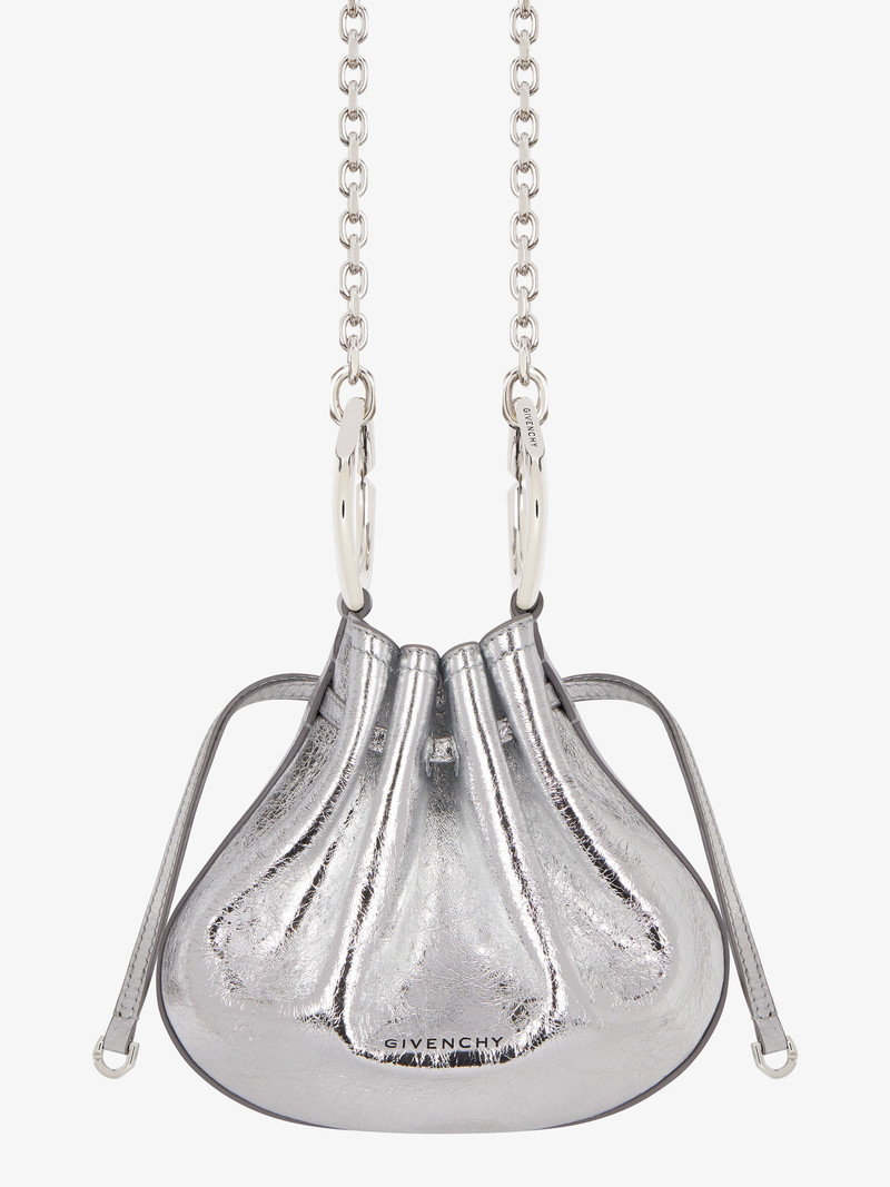 MINI PUMPKIN BAG IN LAMINATED LEATHER 6