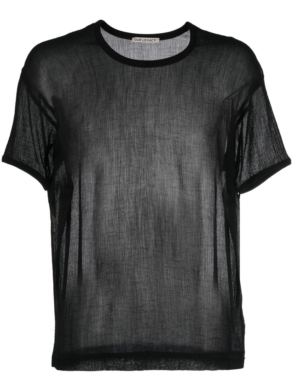 short-sleeve semi-sheer T-shirt - 1