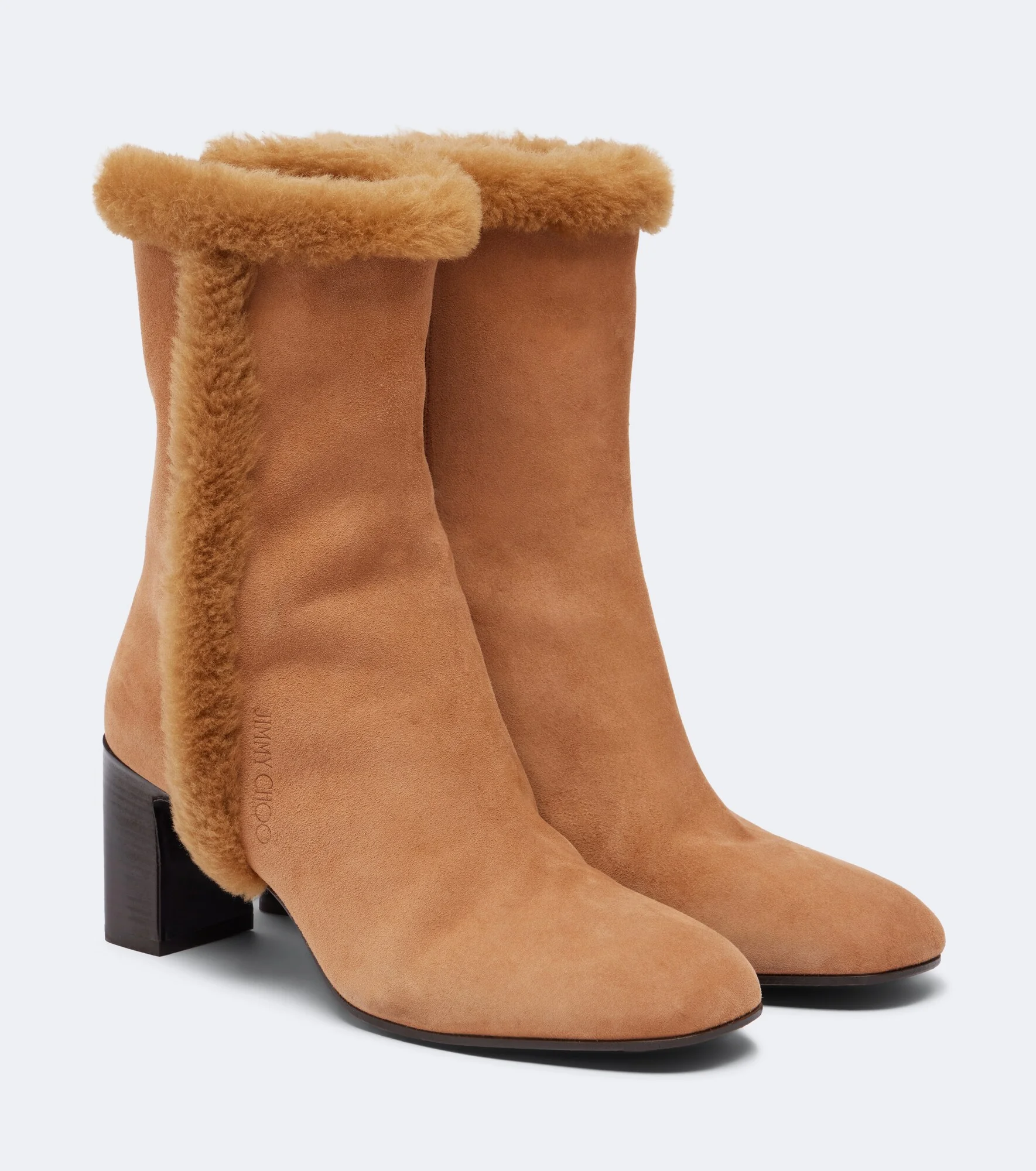 Daze shearling-trimmed suede ankle boots - 1