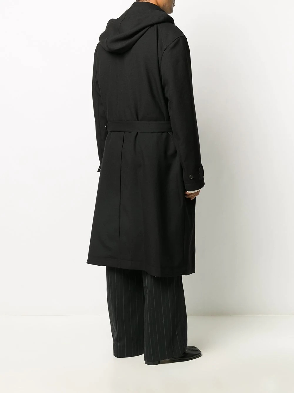 single-breasted midi coat - 4