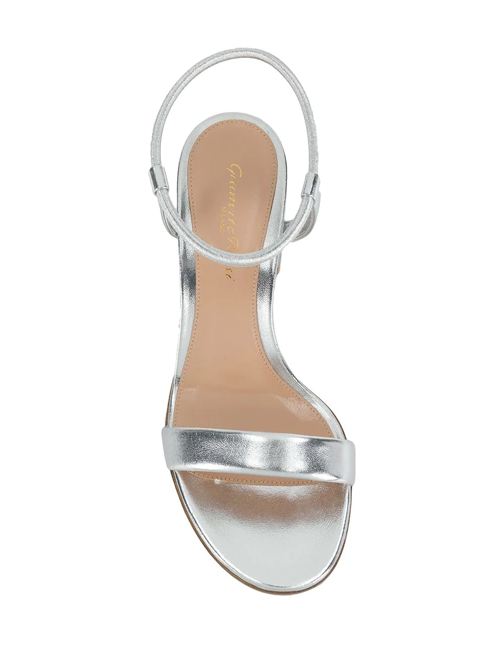 metallic ankle strap sandals - 4