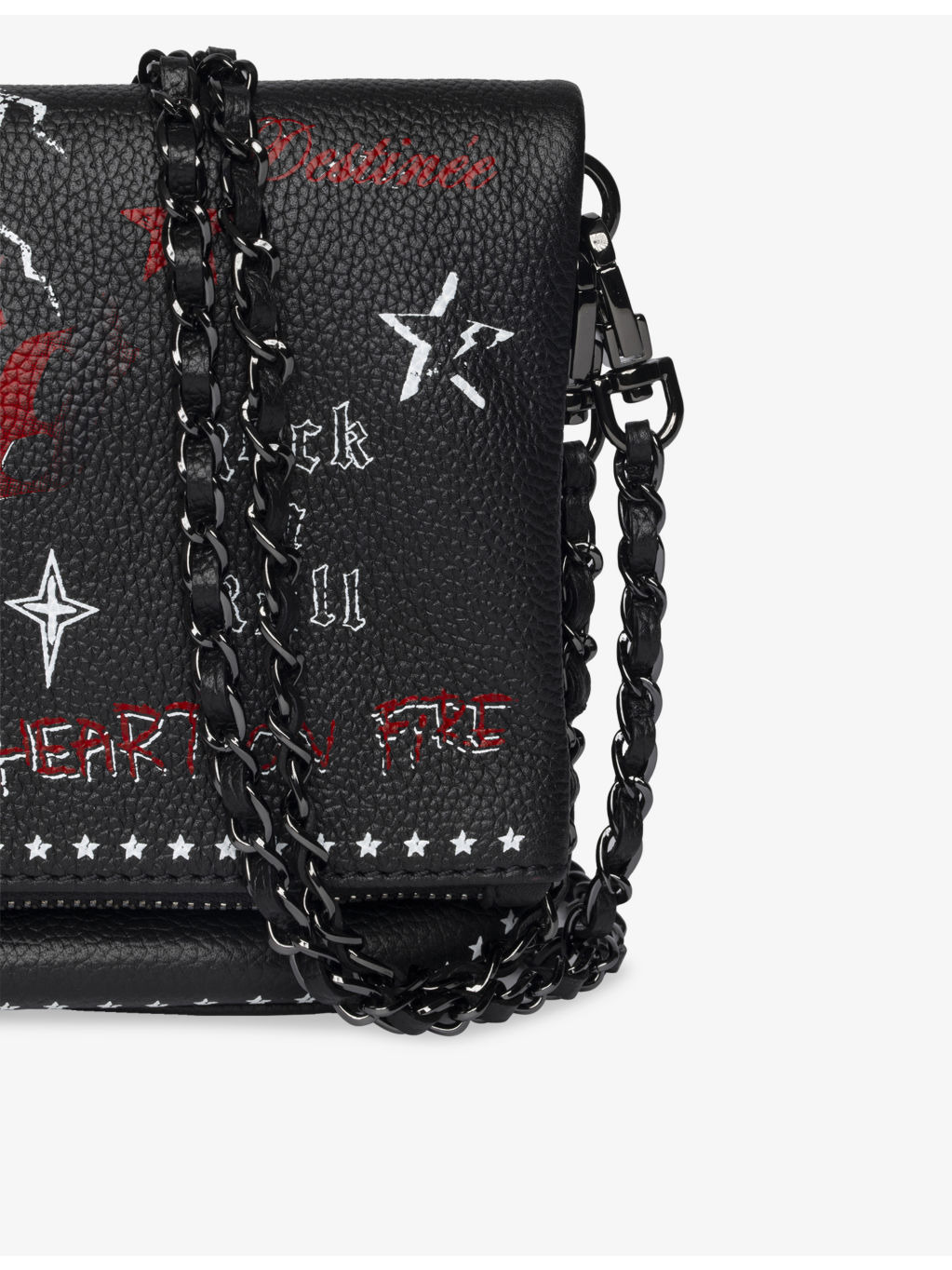 Rock Punch Leather Clutch Bag - 6