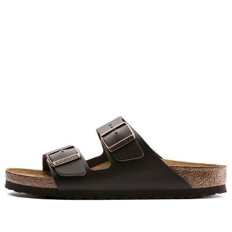 Birkenstock Arizona Natural Leather Narrow Fit Sandals 'Dark Brown' 0051103 1