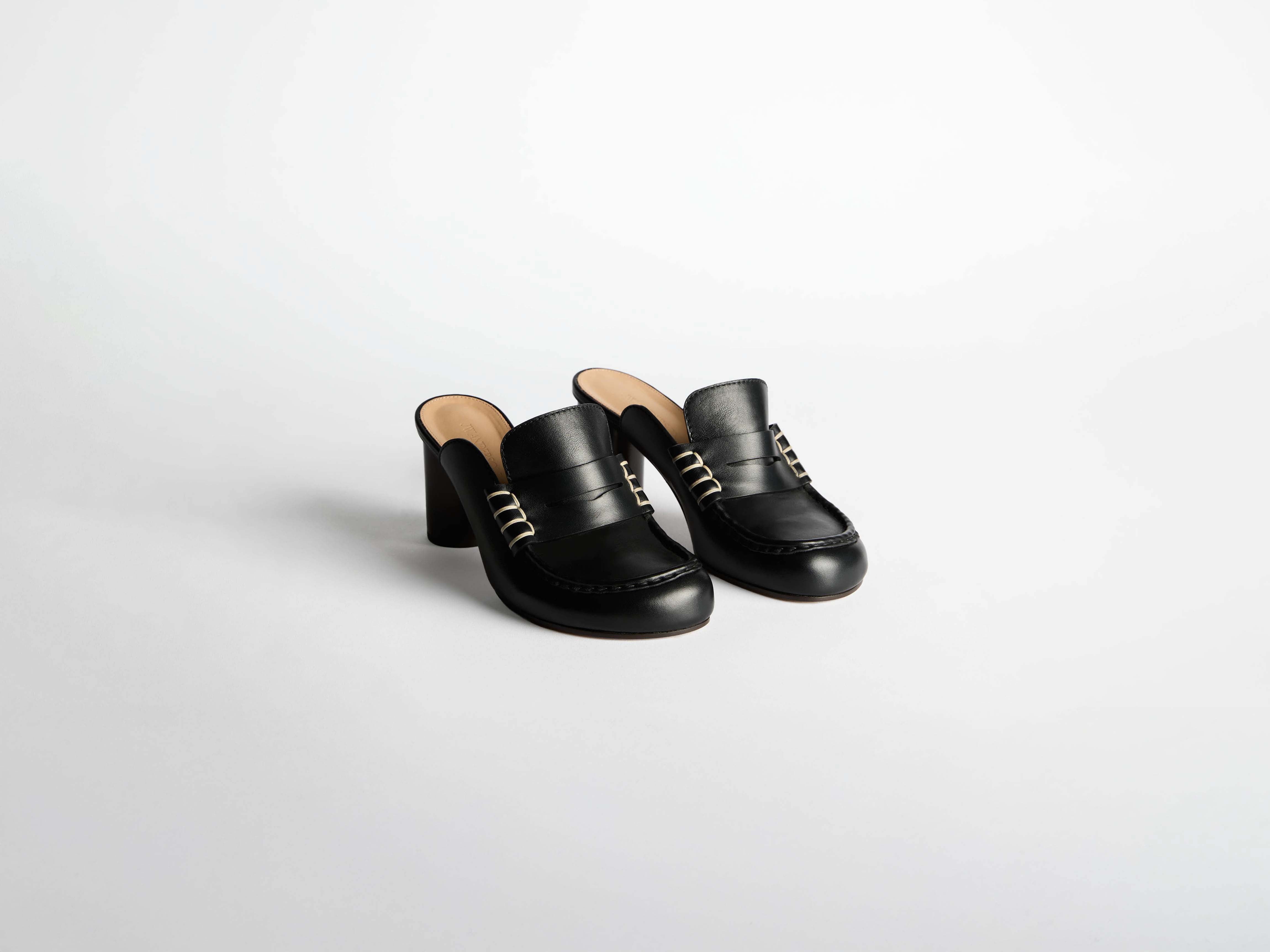 WOMENS LOAFER MULE SANDAL IN BLACK - 2