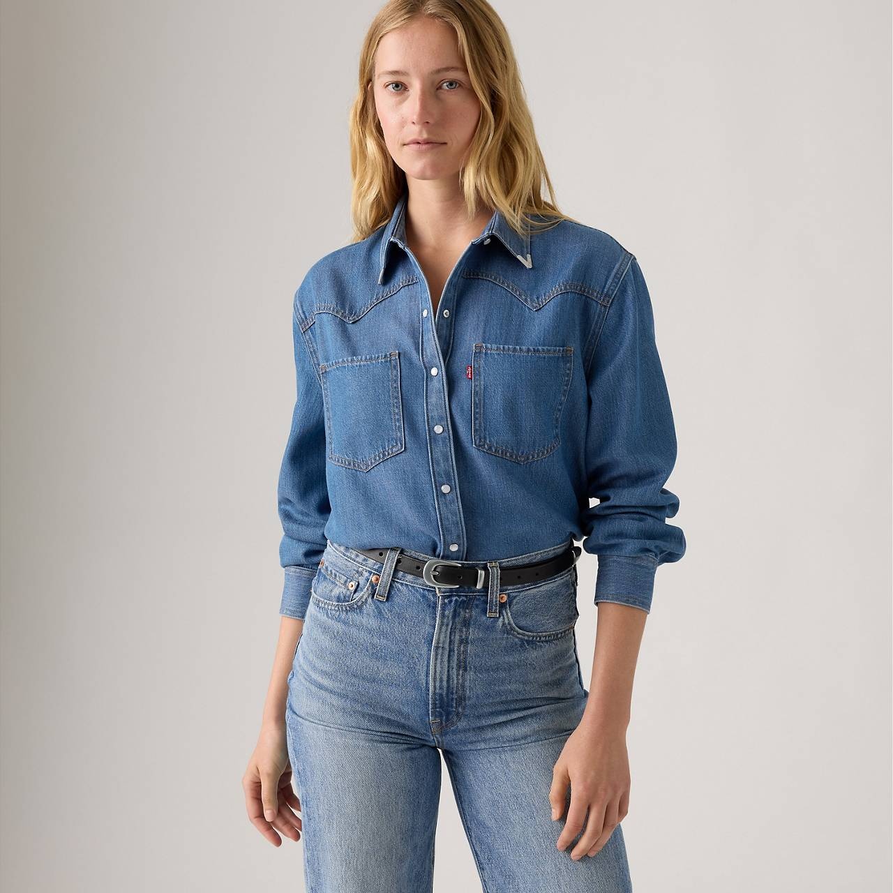 TEODORA METAL TIPPED WESTERN SHIRT - 2