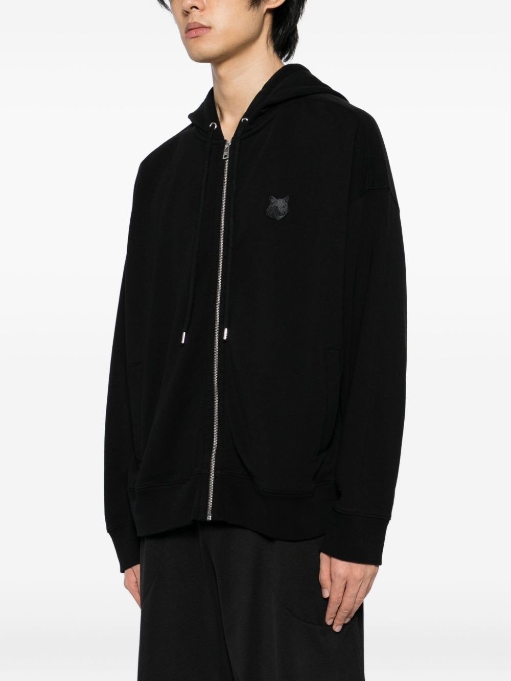 fox-head patch hoodie - 3