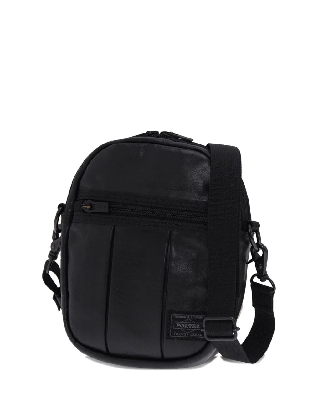 leather panelled shoulder bag - 1