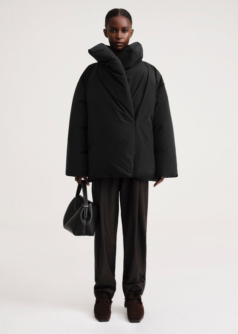 Totême Signature down jacket black outlook