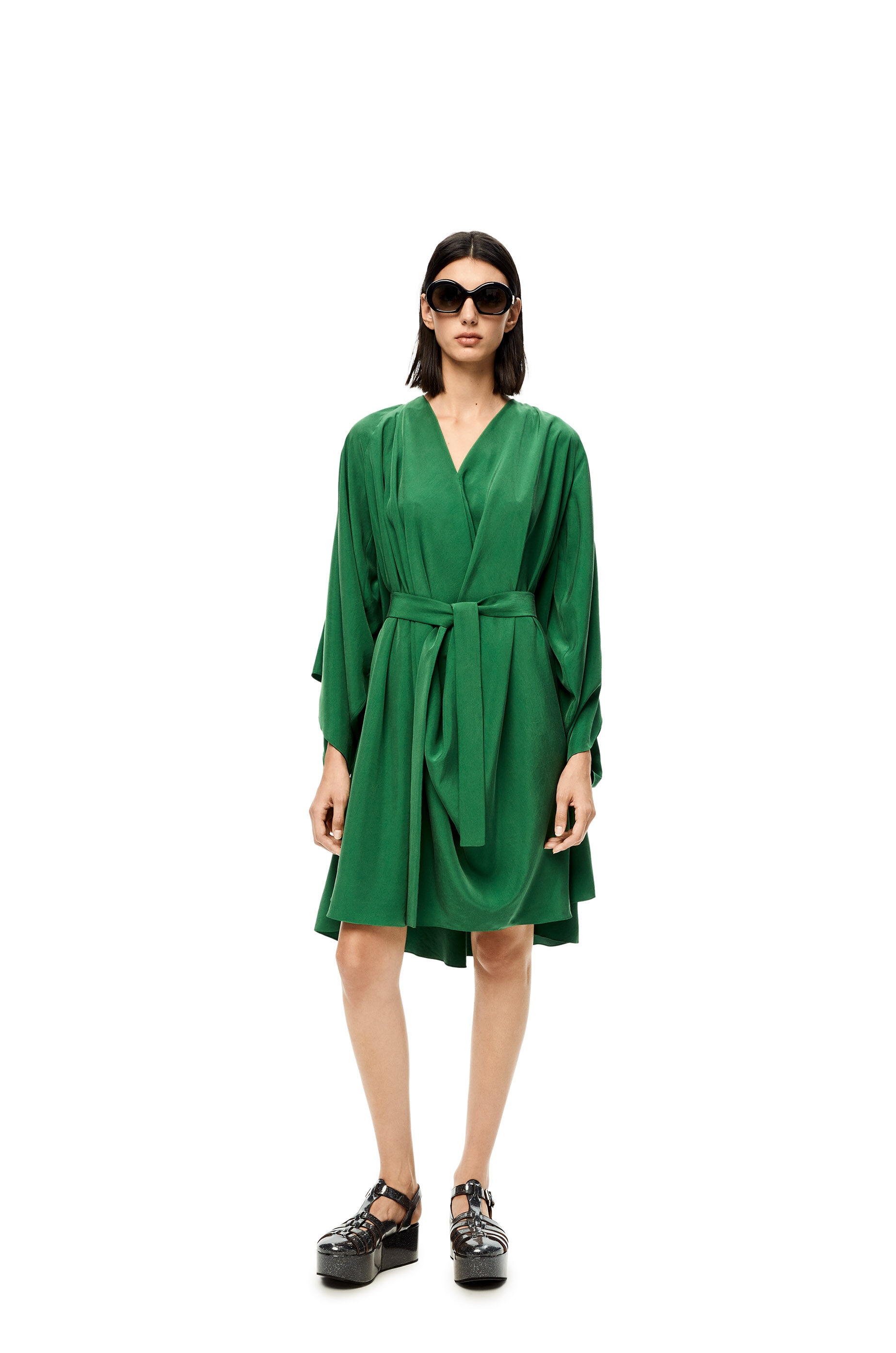 Draped dress in silk - 2