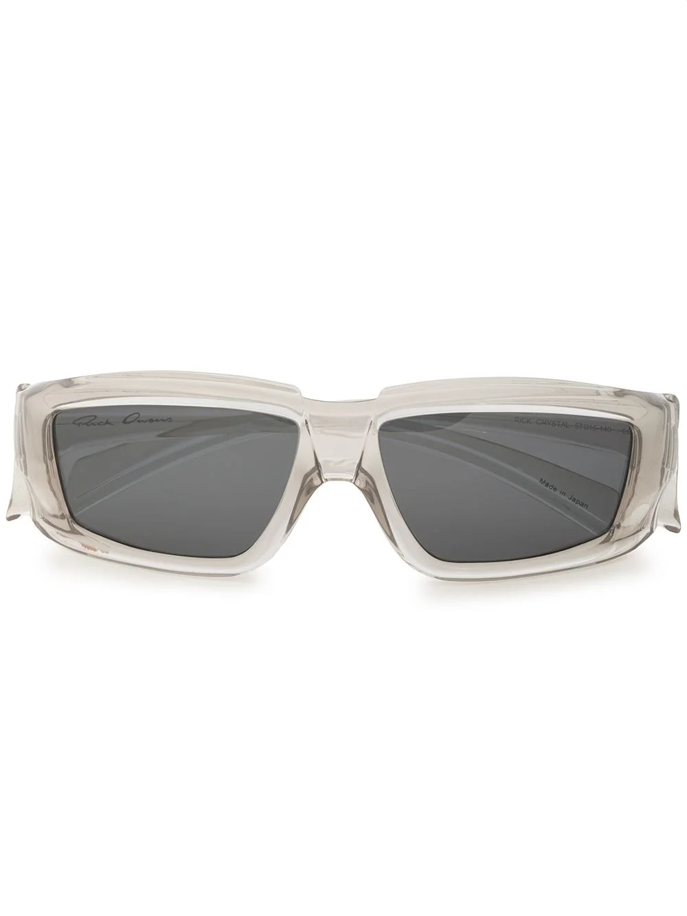 transparent square frame sunglasses - 1