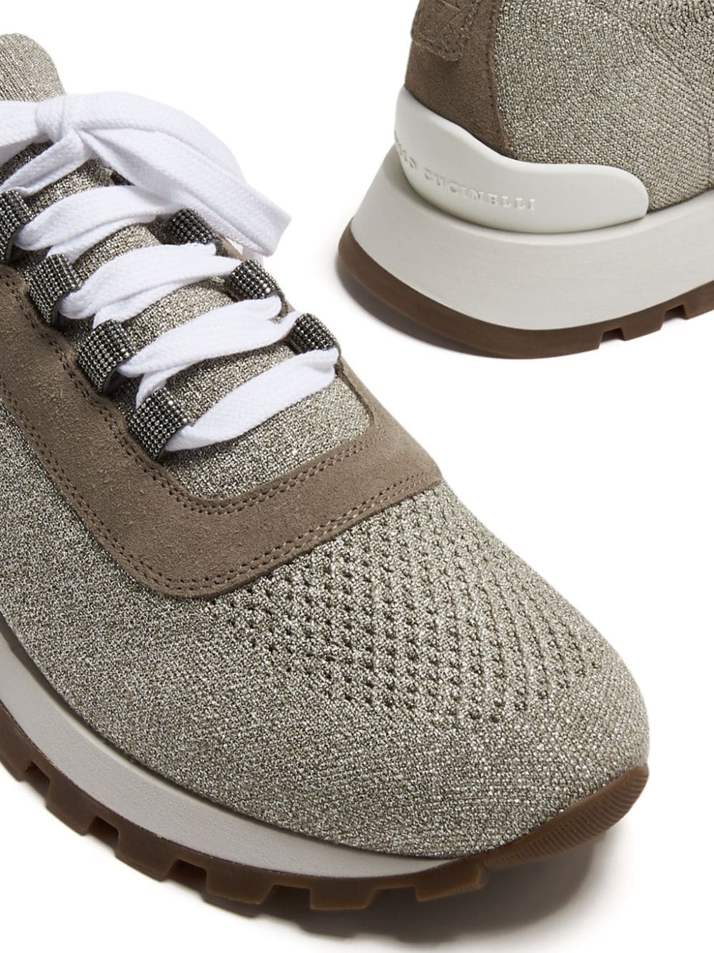 round-toe panelled sneakers - 4