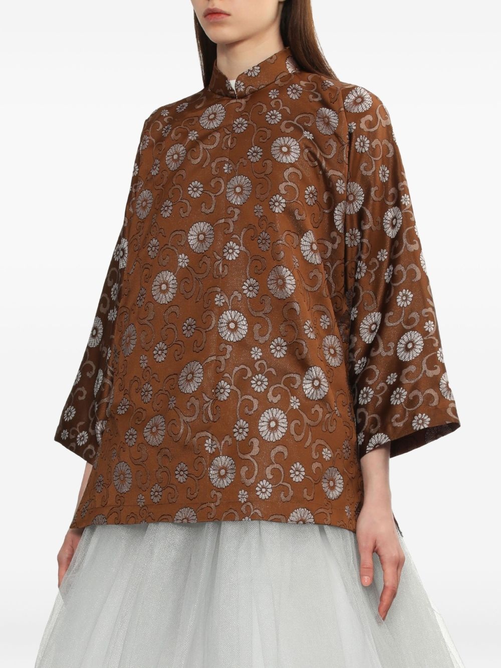floral-print blouse - 3