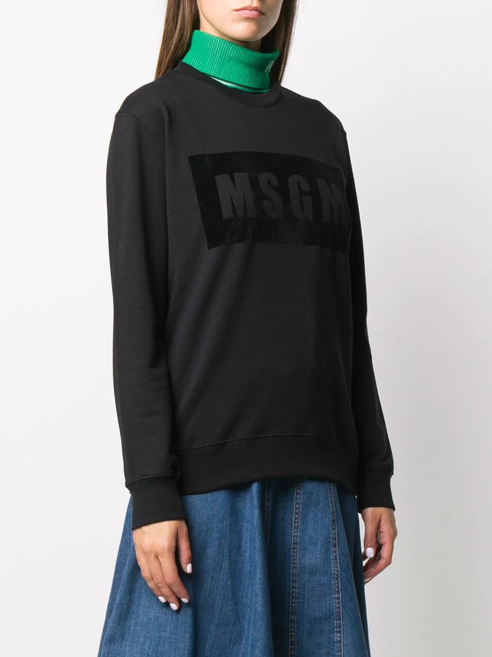 logo print long-sleeved sweatshirt - 3