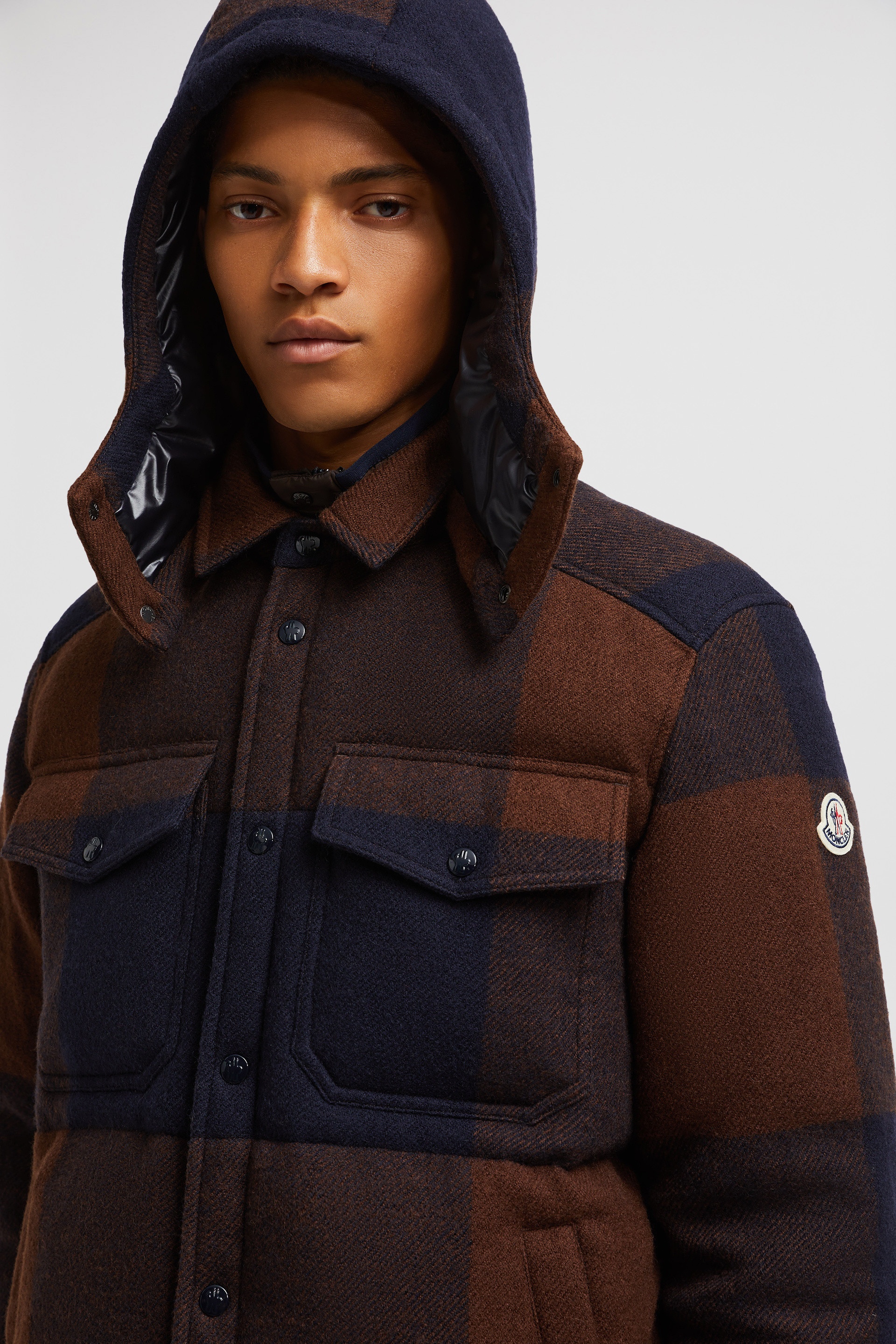 Ladurns Hooded Wool Down Shirt Jacket - 4