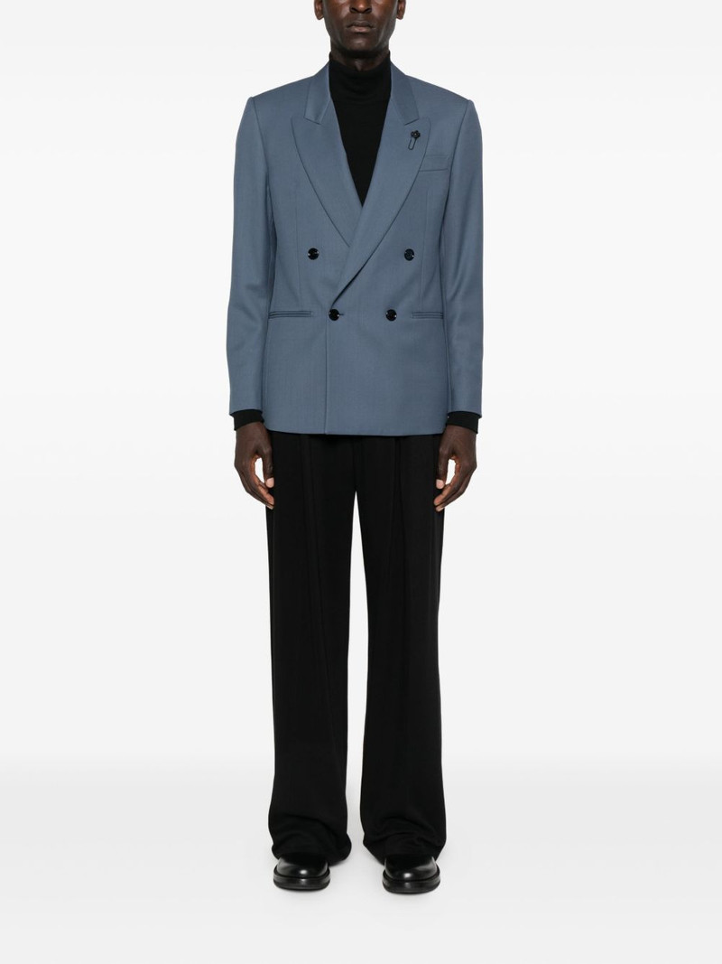 LARDINI double-breasted wool jacket outlook
