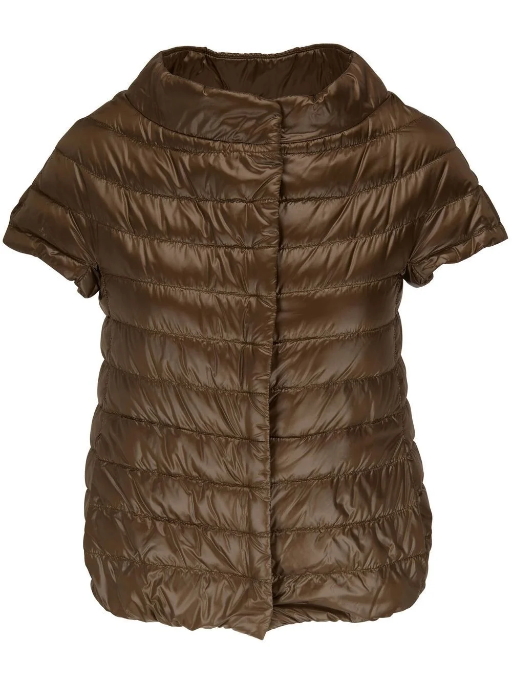 short-sleeve quilted down jacket - 1