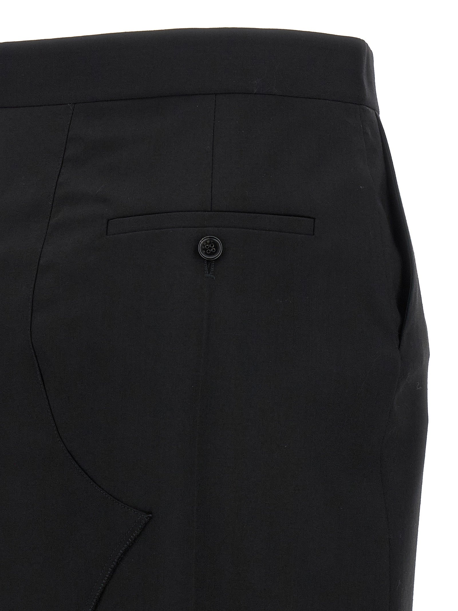 Exposed Lining Skirt Skirts Black - 4