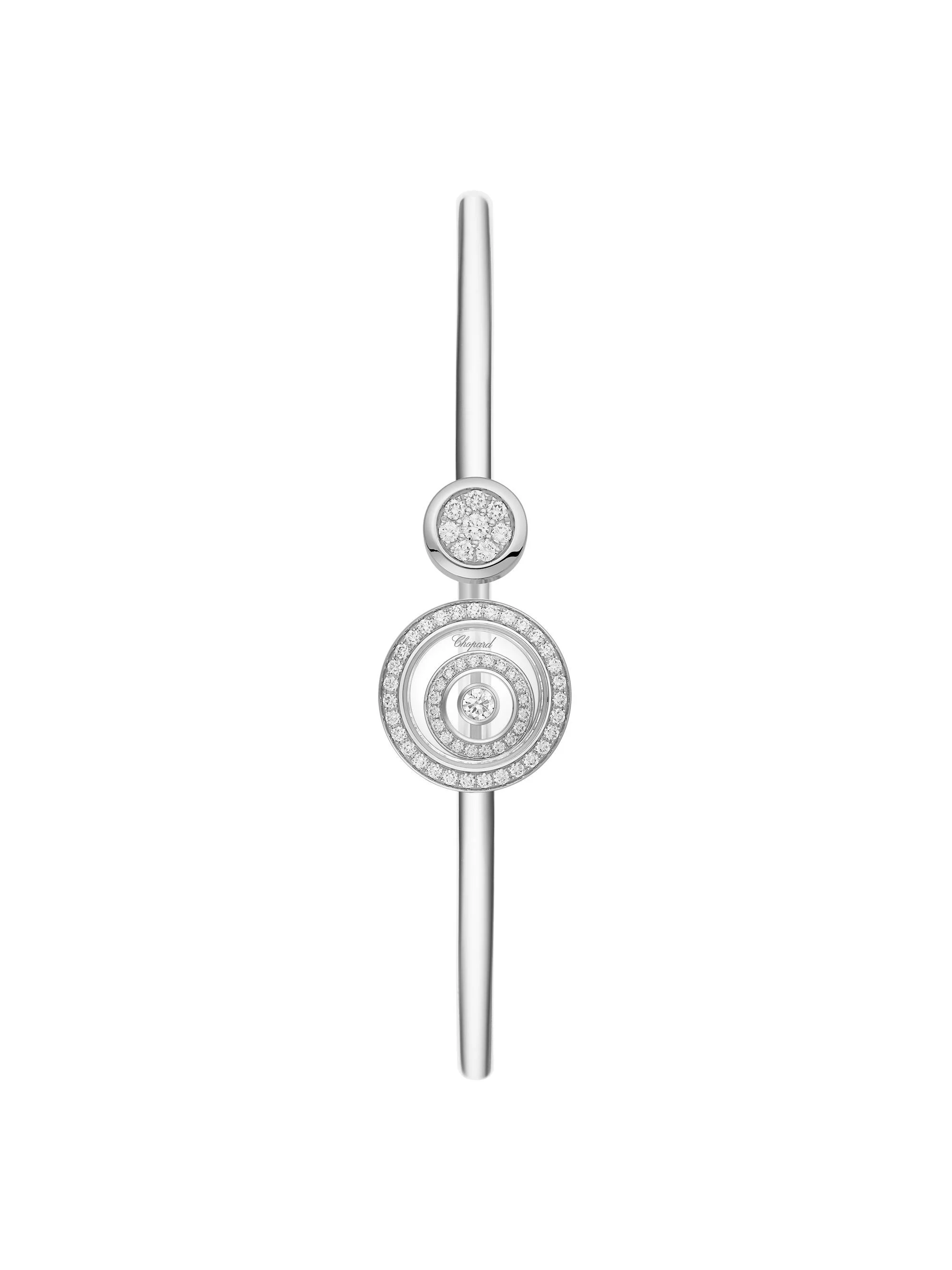 Women's Happy Spirit 18K White Gold & 0.15 TCW Diamond Bangle Bracelet - White Gold - 1