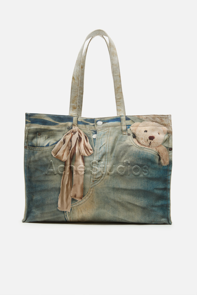 Logo shopper tote - Mid Blue 1