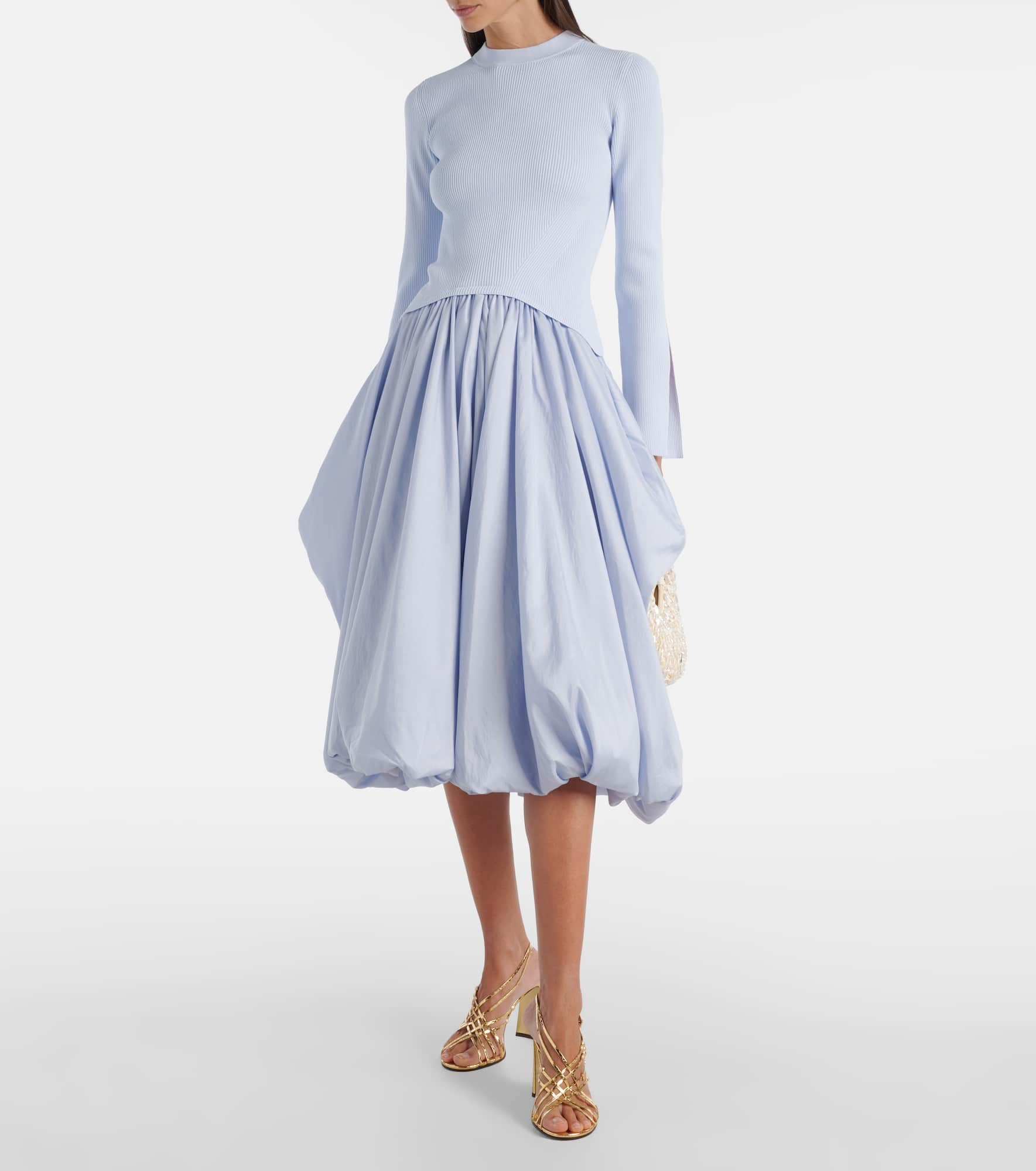 Kenlie taffeta-trimmed midi dress - 2