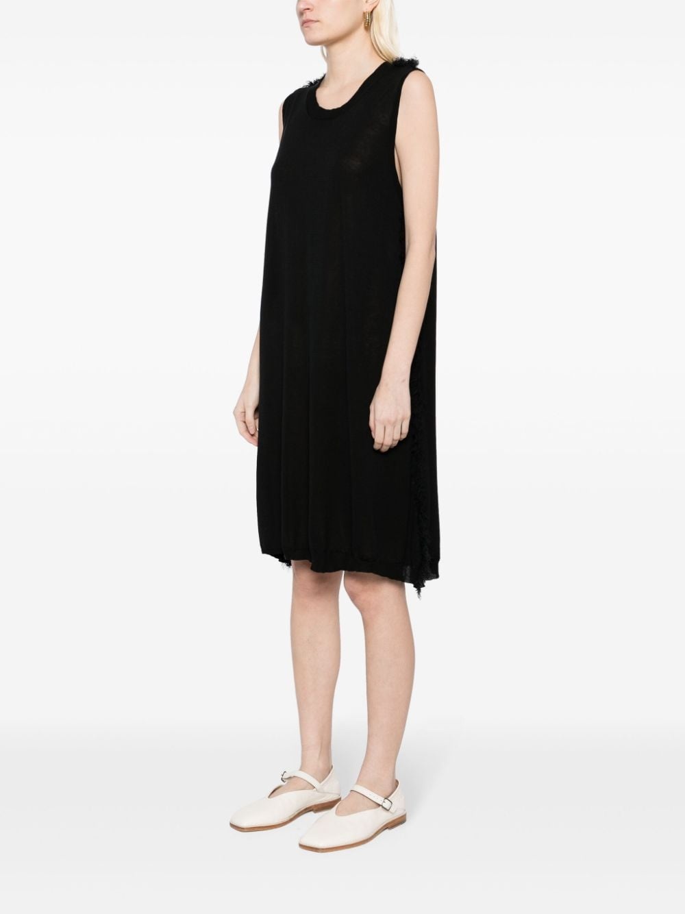 frayed sleeveless minidress - 5