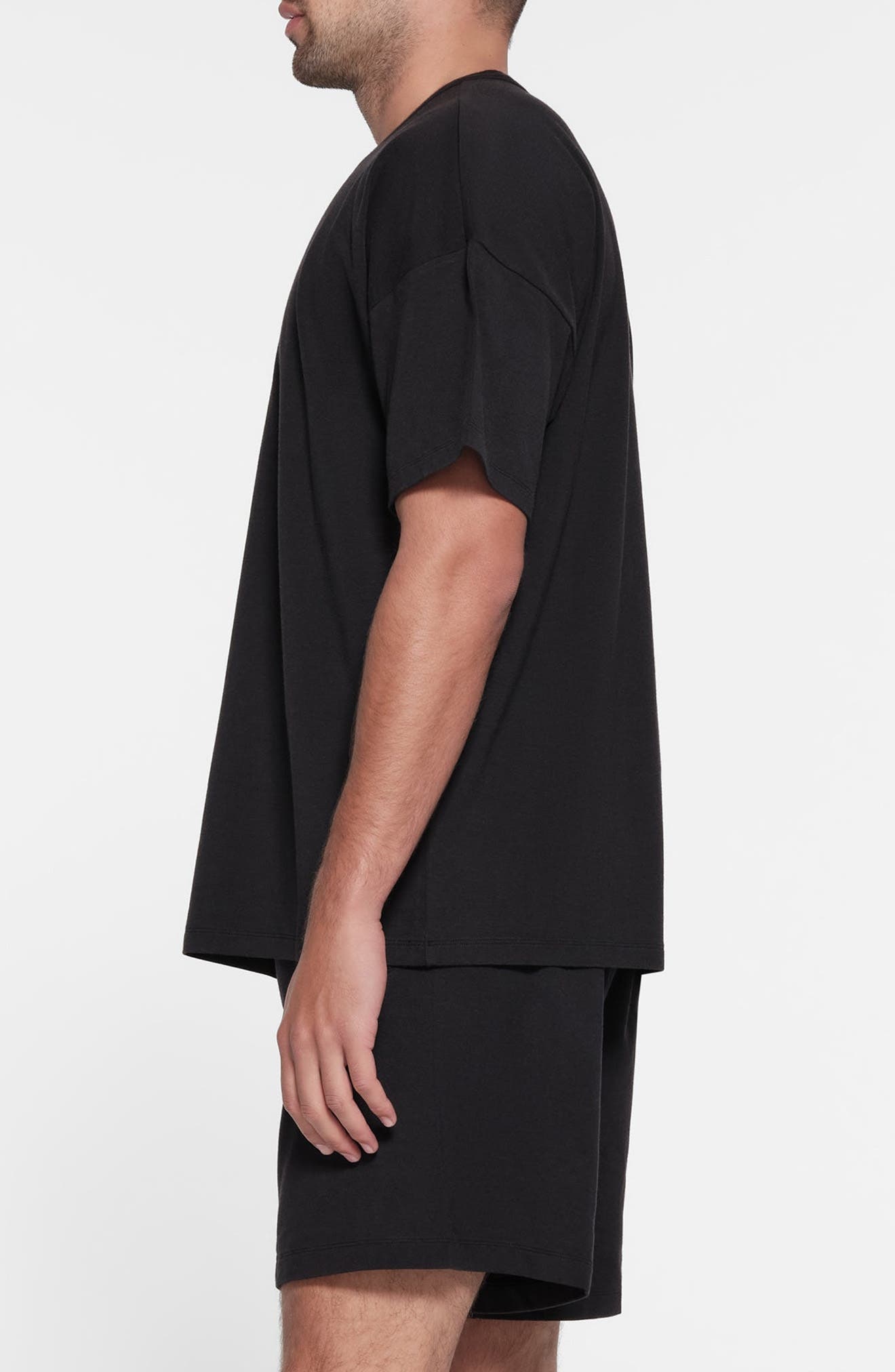 SKIMS Oversize Stretch Crewneck T-Shirt in Obsidian at Nordstrom - 3