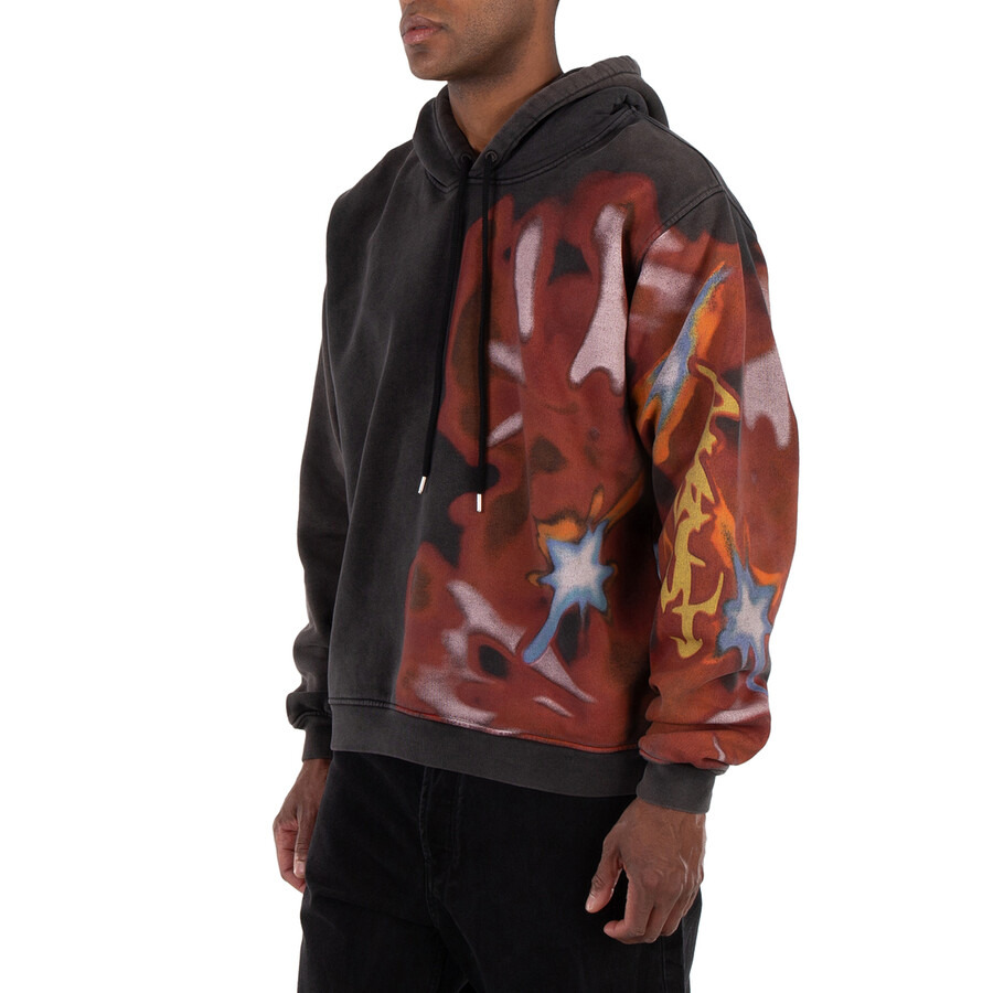 Ambush Men's Black Graphic-Print Cotton Hoodie - 4