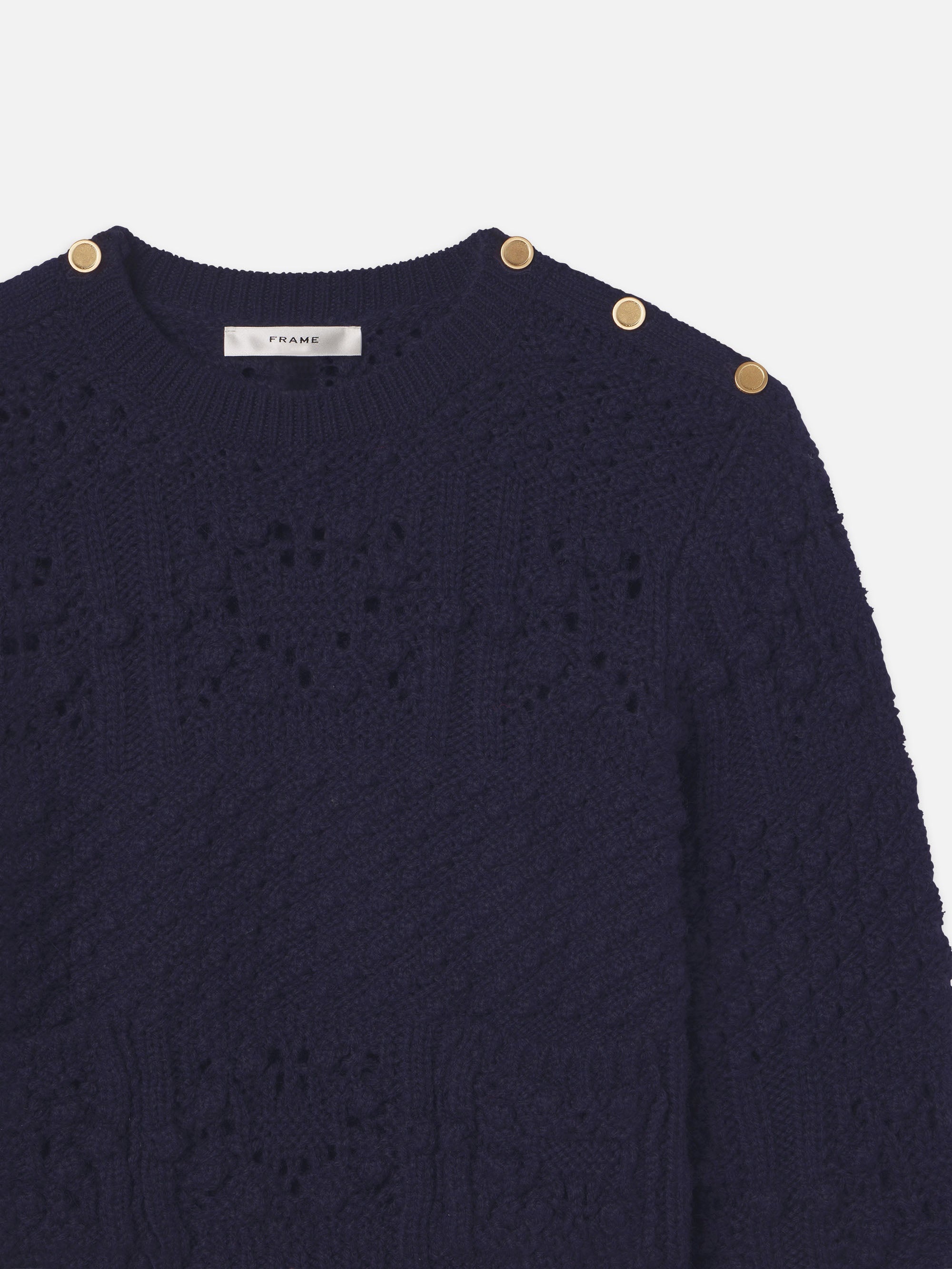 Patch Pocket Sweater in Navy - 3