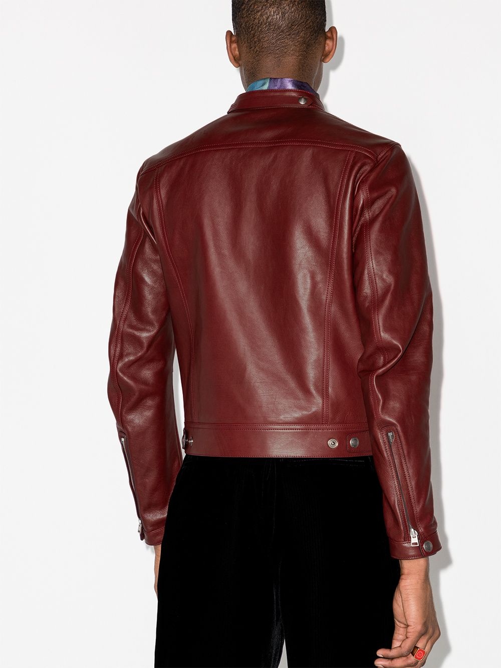 leather biker jacket - 3