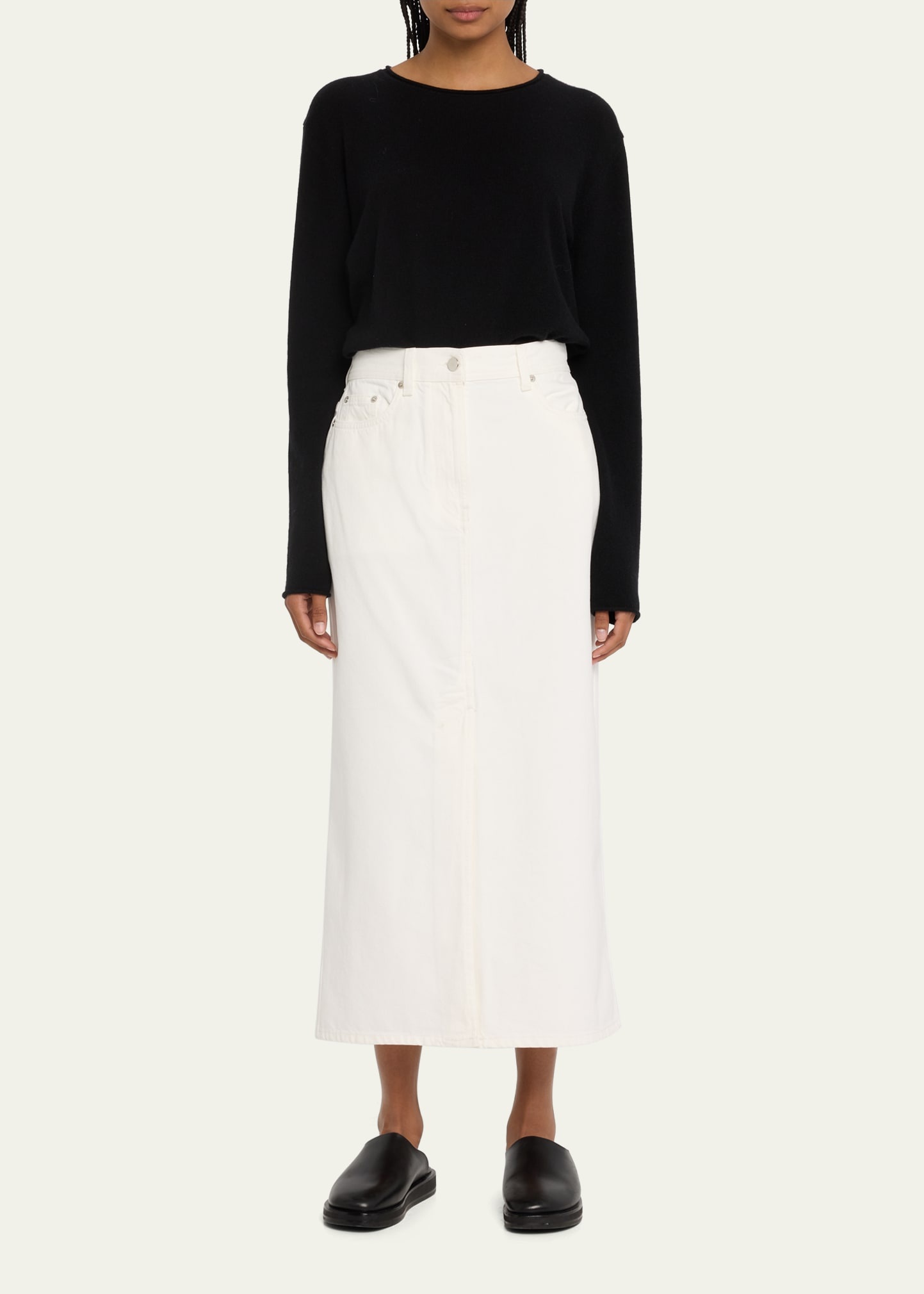 Long Denim Skirt - 2